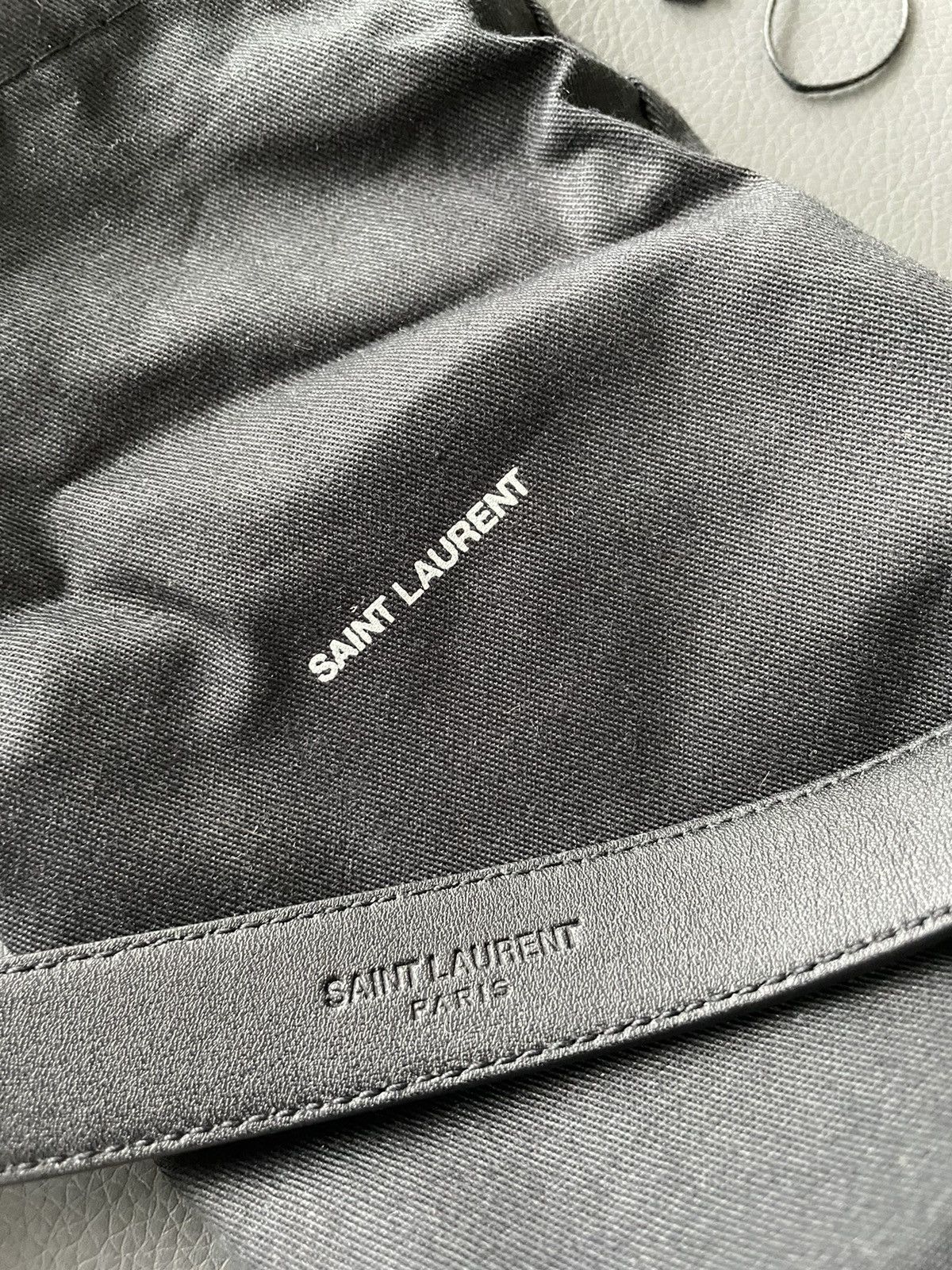 Hedi Slimane × Saint Laurent Paris × Yves Saint Laurent Rare Brand New Runway Classic Hedi Skinny Leather Belt Size 34 - 5 Thumbnail