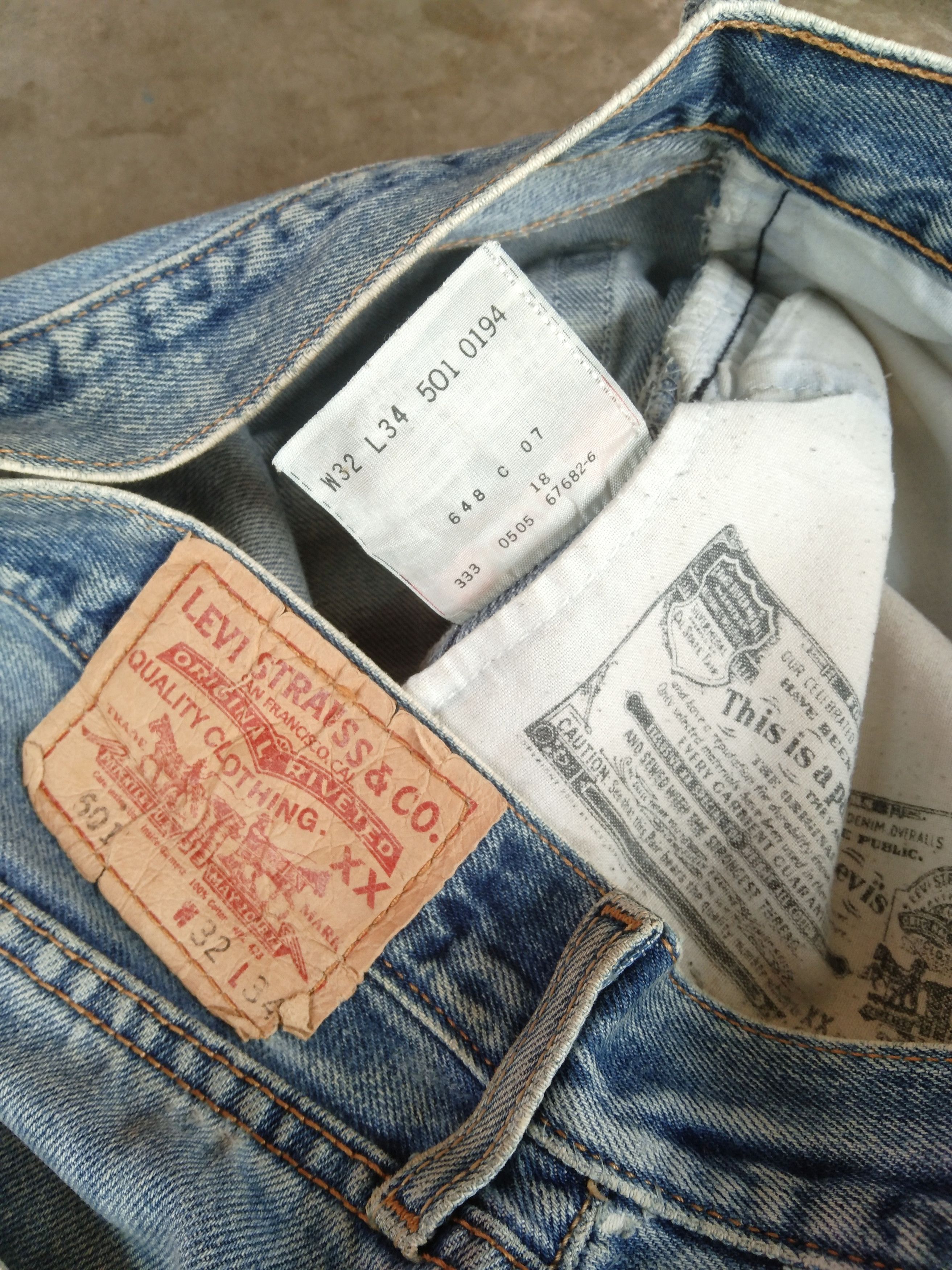 A vintage Levi’s 501 jean mens size 31x34 store actual 29x33 USA made