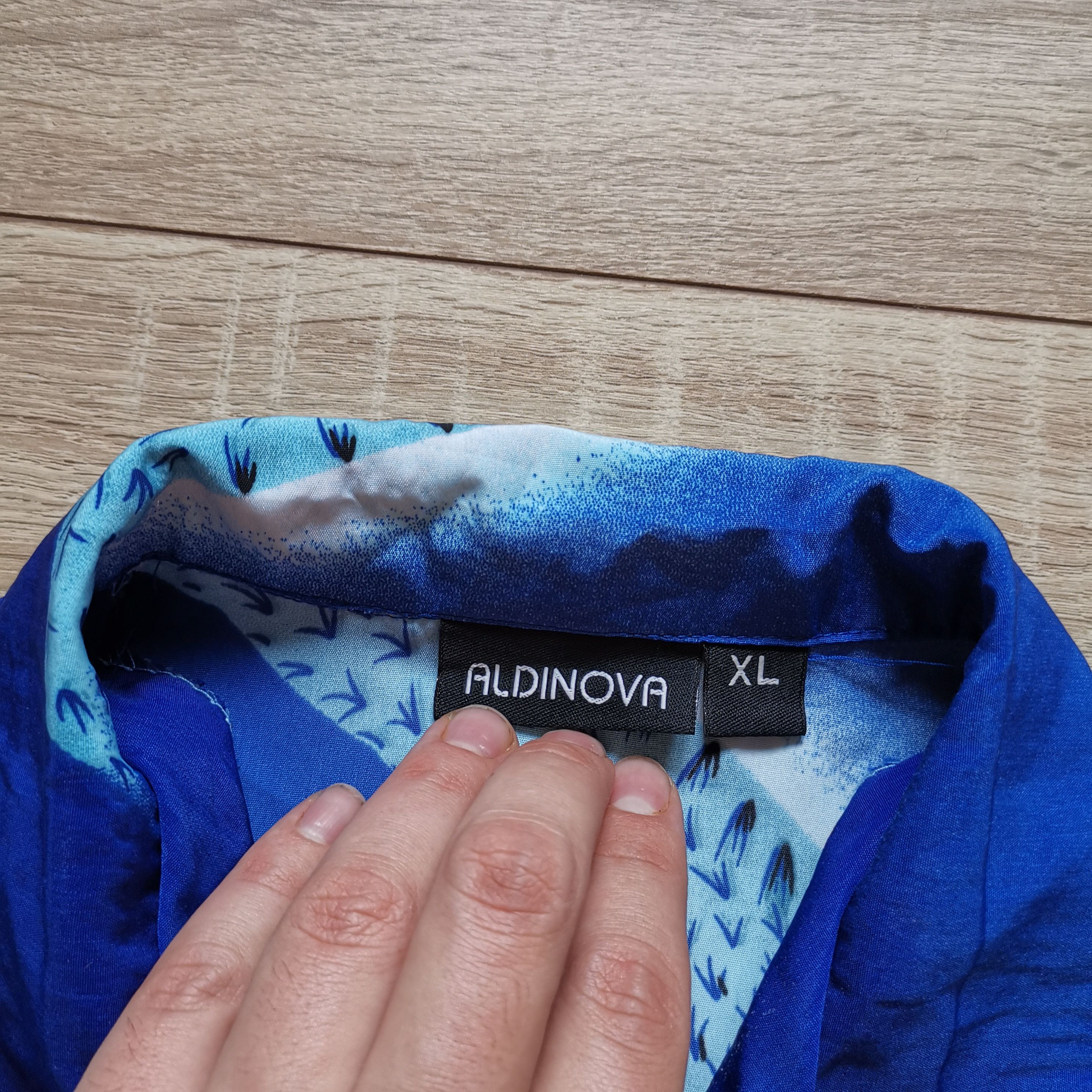 Japanese Brand Vintage Aldinova Dragon hieroglyph printed pattern silk Size US XL / EU 56 / 4 - 4 Thumbnail