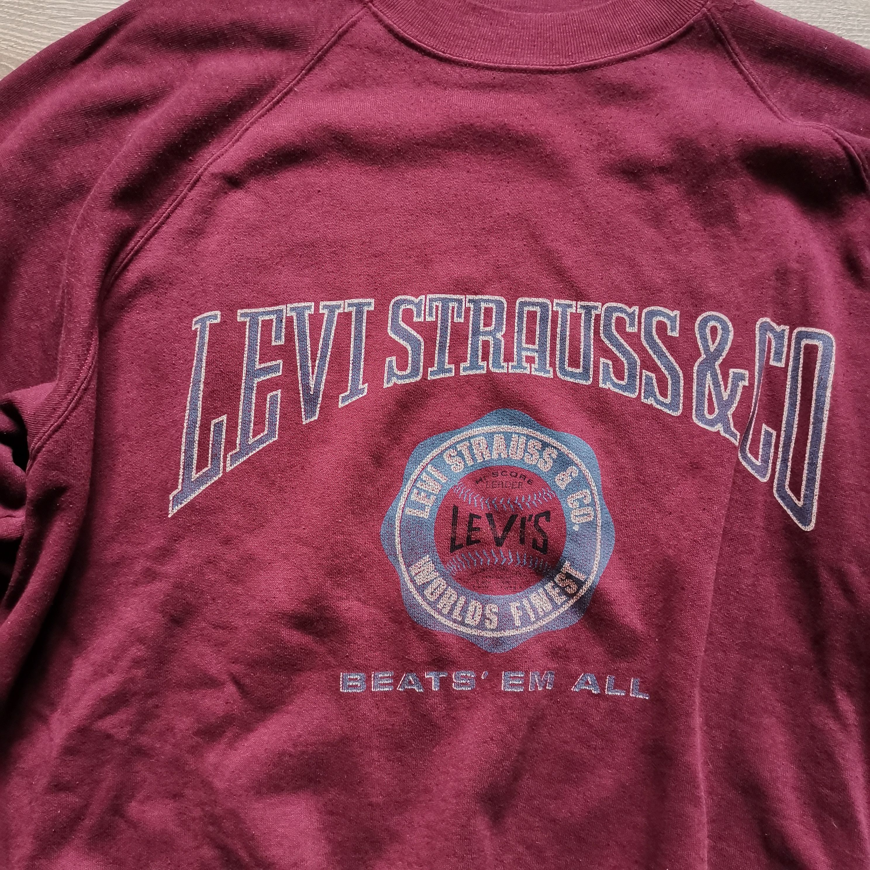 Levi's Levi Strauss vintage 90s 80s red big logo sweatshirt Size US L / EU 52-54 / 3 - 2 Thumbnail