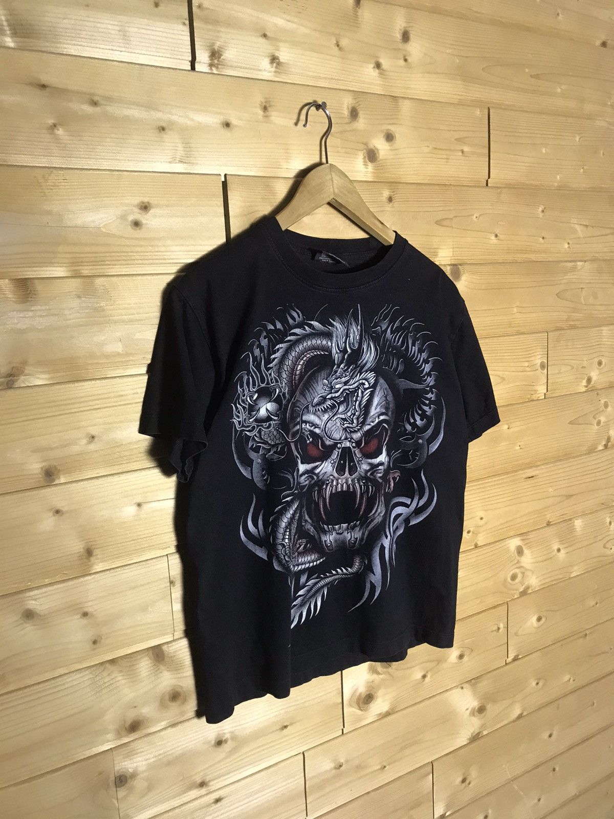 Vintage Vintage Skull dragon t-shirt Size US S / EU 44-46 / 1 - 1 Thumbnail