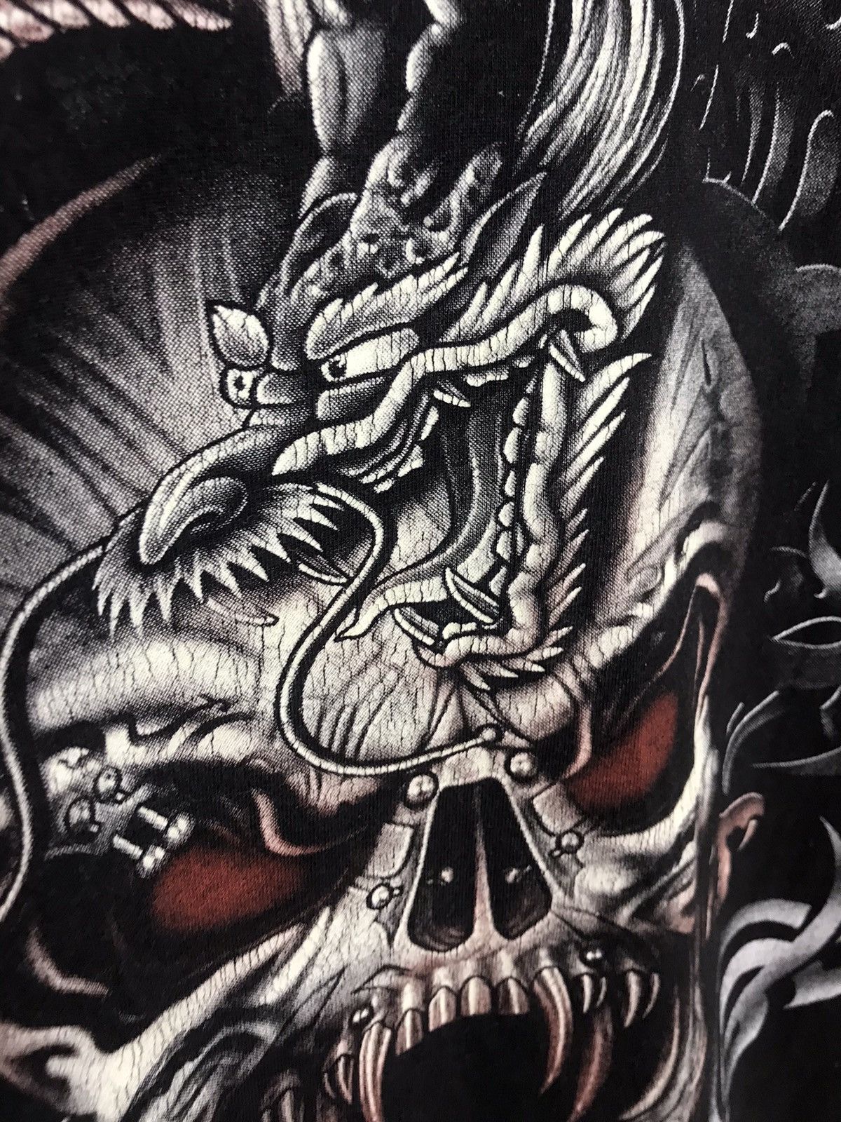 Vintage Vintage Skull dragon t-shirt Size US S / EU 44-46 / 1 - 4 Thumbnail