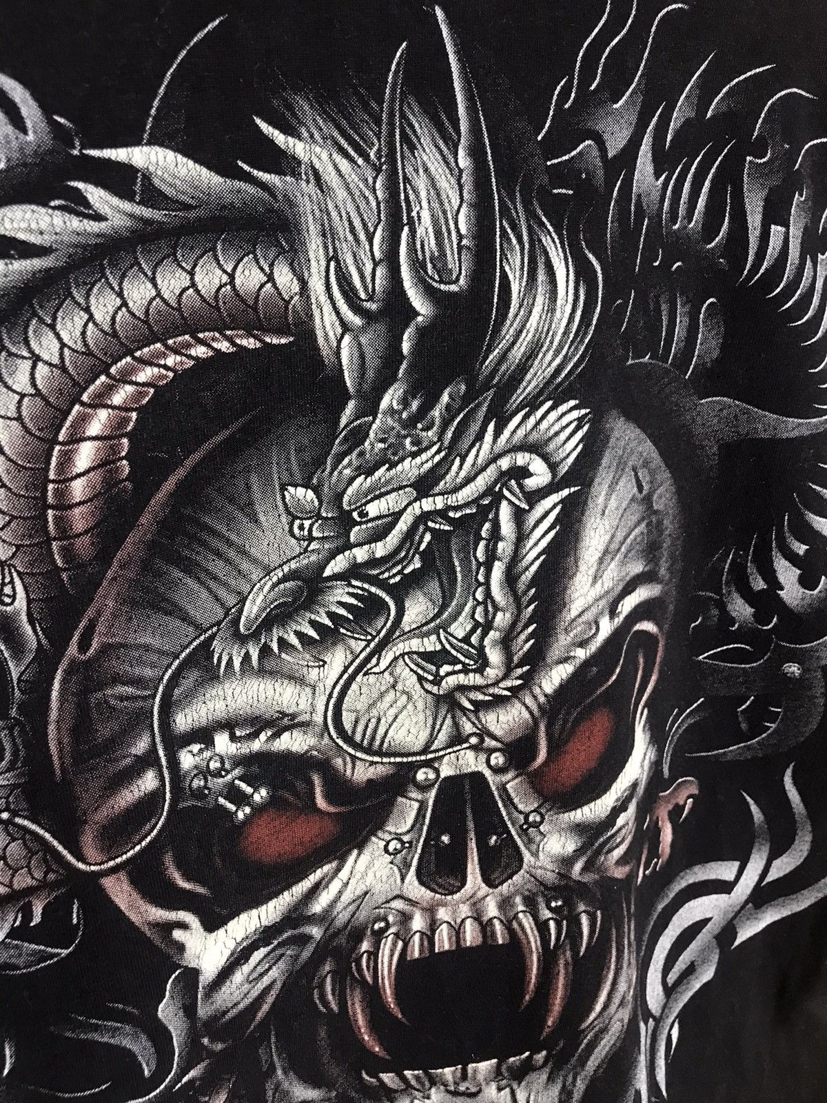 Vintage Vintage Skull dragon t-shirt Size US S / EU 44-46 / 1 - 8 Thumbnail