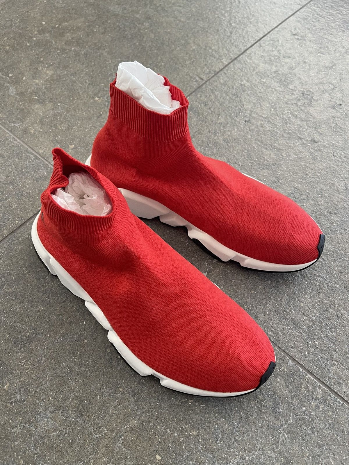 image of Balenciaga Red Socks Shoes Men's (Size 11)