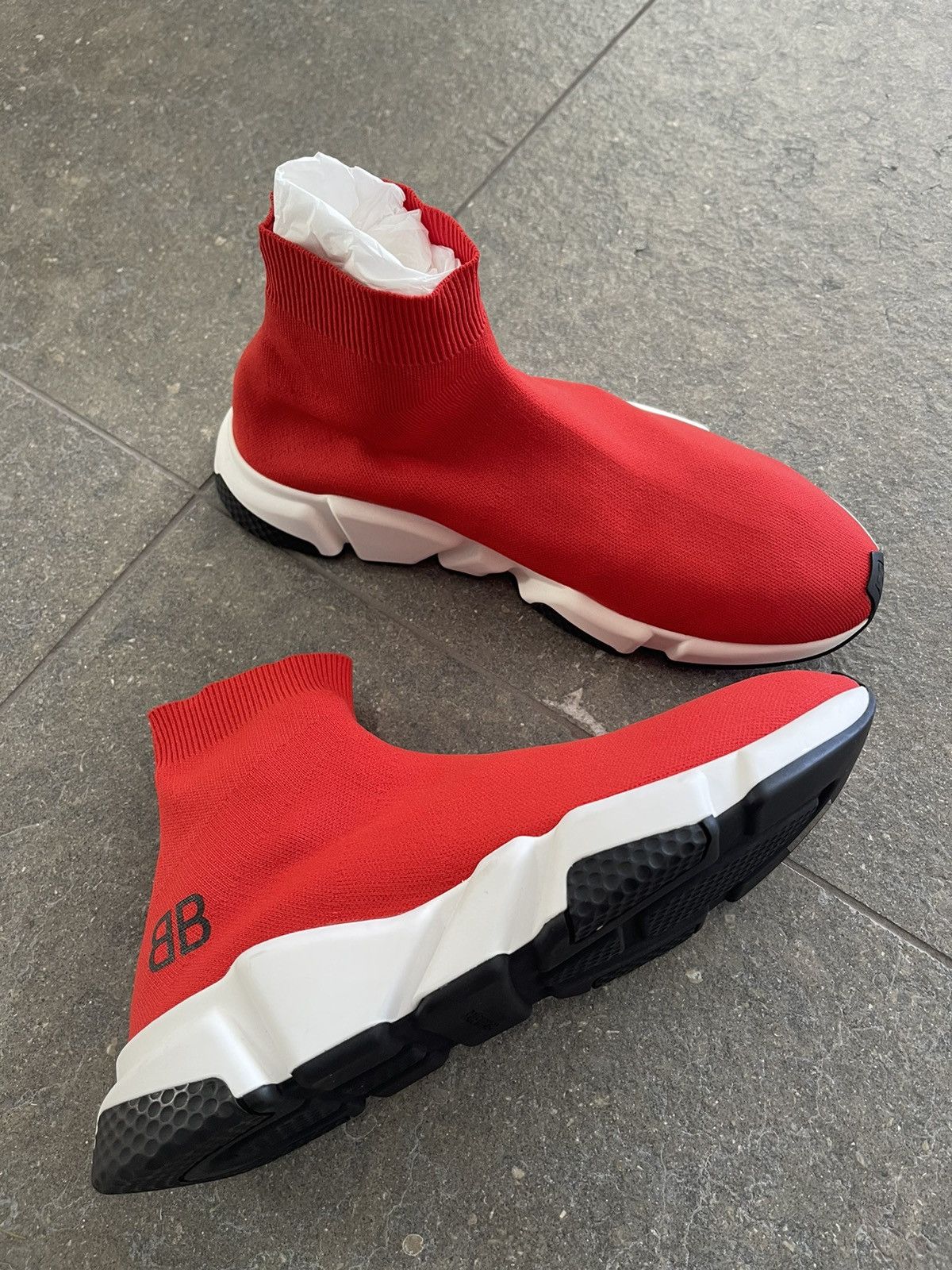 Balenciaga Brand New, Red Socks Shoes Size US 11 / EU 44 - 2 Thumbnail