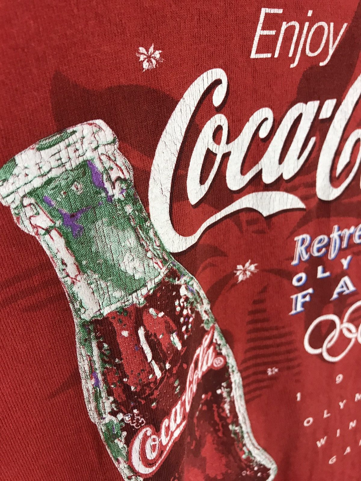 USA Olympics Vintage 1998 Coca Cola Olympic Games t-shirt Size US L / EU 52-54 / 3 - 4 Thumbnail