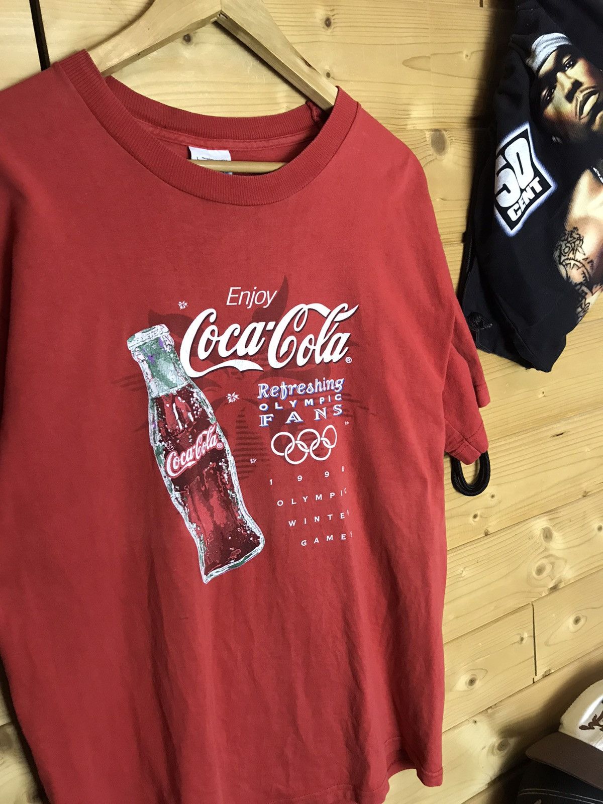 USA Olympics Vintage 1998 Coca Cola Olympic Games t-shirt Size US L / EU 52-54 / 3 - 3 Thumbnail