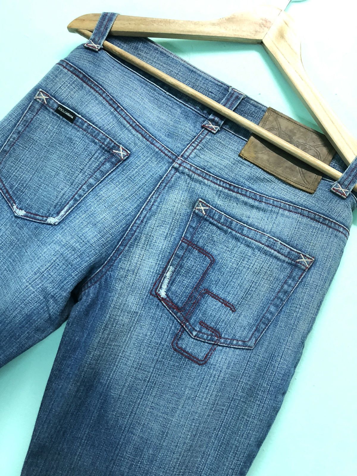 Dolce & Gabbana × Vintage VINTAGE D&G ANKLE CUT FLARE DENIM JEANS Size US 31 - 3 Thumbnail