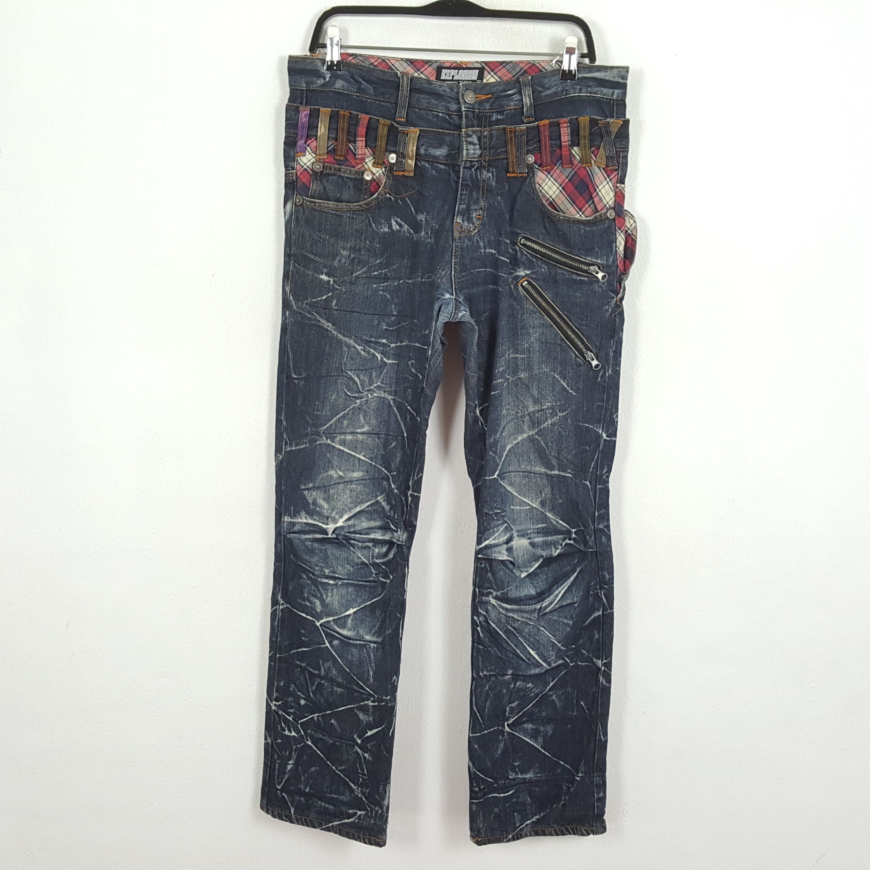 Japanese Brand × Vintage EXPLOSION Japanese Streetwear Fashion Style Jeans Size US 33 - 1 Thumbnail
