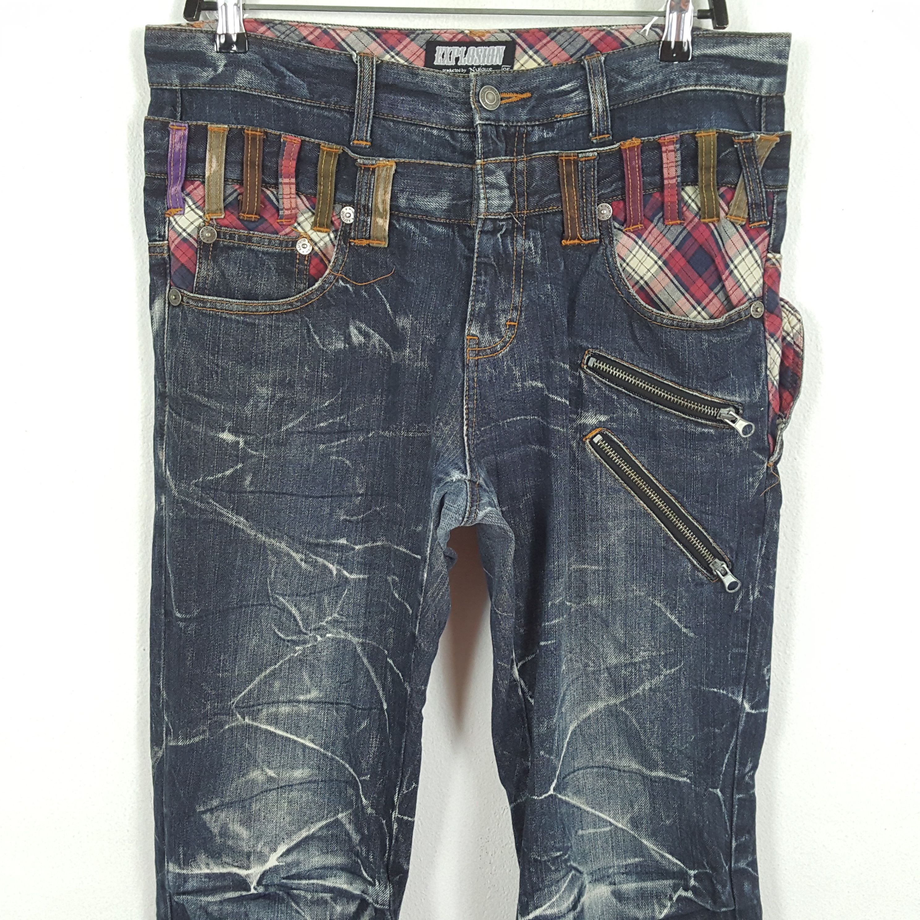 Japanese Brand × Vintage EXPLOSION Japanese Streetwear Fashion Style Jeans Size US 33 - 2 Thumbnail