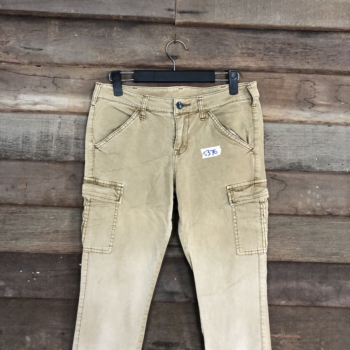 Japanese Brand × StraightFaded Uniqlo Brown faded Multipocket Tactical Cargo Pants #5376 Size US 27 - 2 Thumbnail