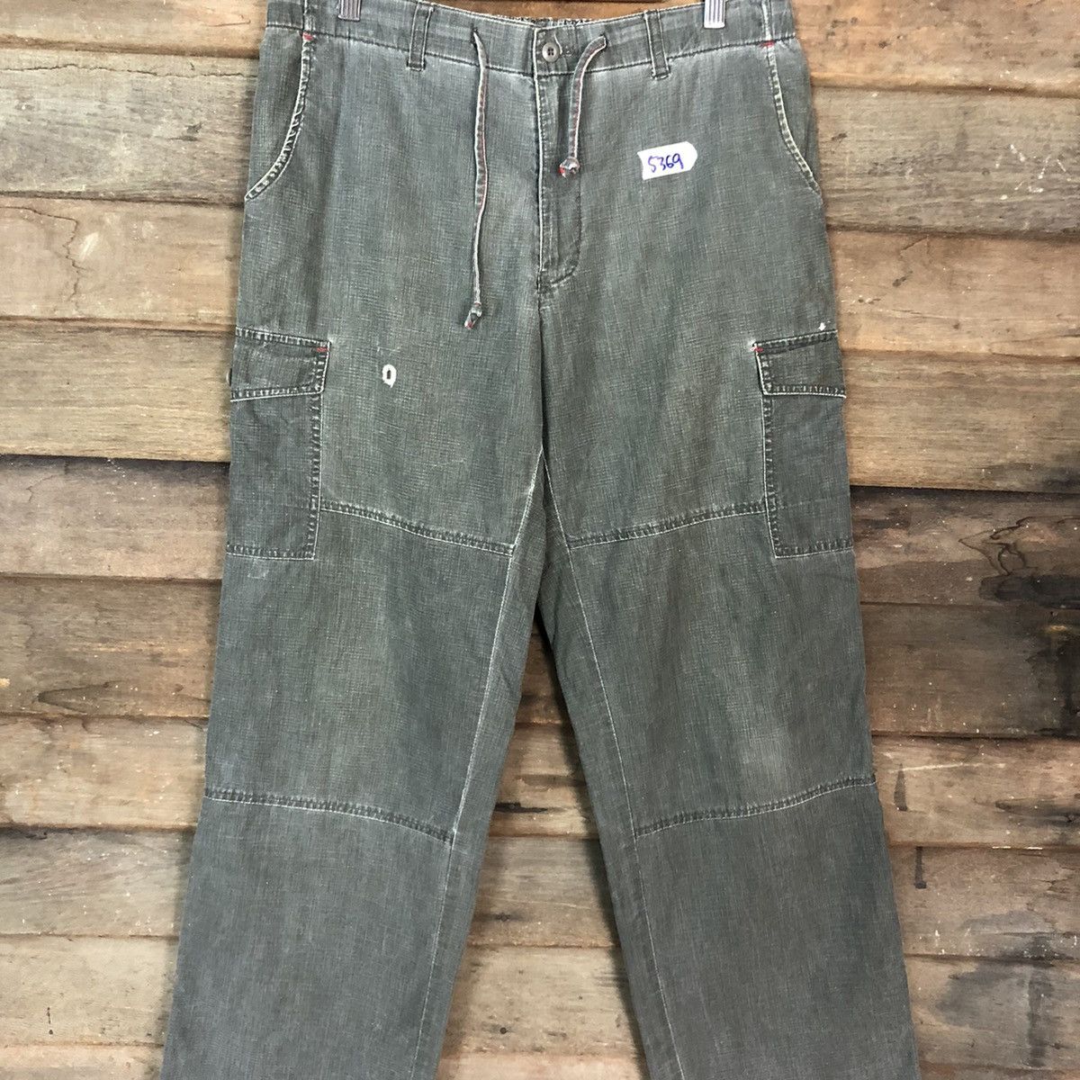 Japanese Brand Smith's Grey Multipocket Tactical Cargo Pants #5369 Size US 31 - 4 Thumbnail