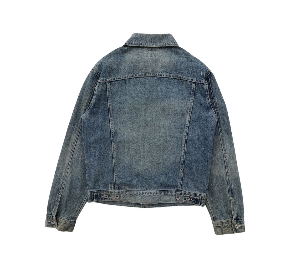 Japanese Brand Japanese Brand Nylaus Distressed Trucker Jacket Size US M / EU 48-50 / 2 - 11 Thumbnail