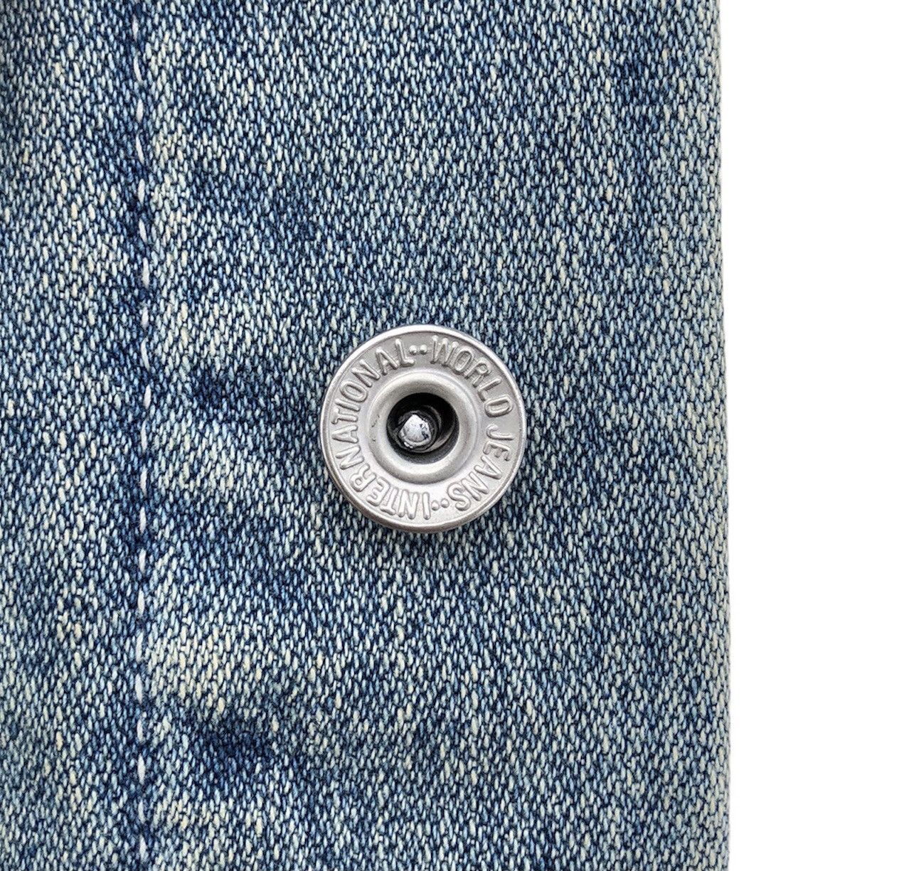 Japanese Brand Japanese Brand Nylaus Distressed Trucker Jacket Size US M / EU 48-50 / 2 - 13 Thumbnail