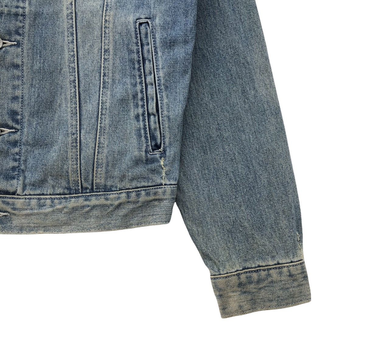 Japanese Brand Japanese Brand Nylaus Distressed Trucker Jacket Size US M / EU 48-50 / 2 - 8 Thumbnail