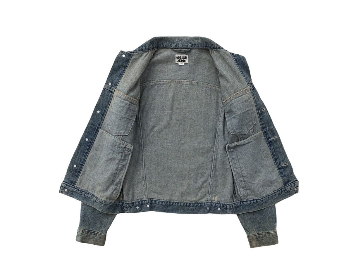 Japanese Brand Japanese Brand Nylaus Distressed Trucker Jacket Size US M / EU 48-50 / 2 - 10 Thumbnail