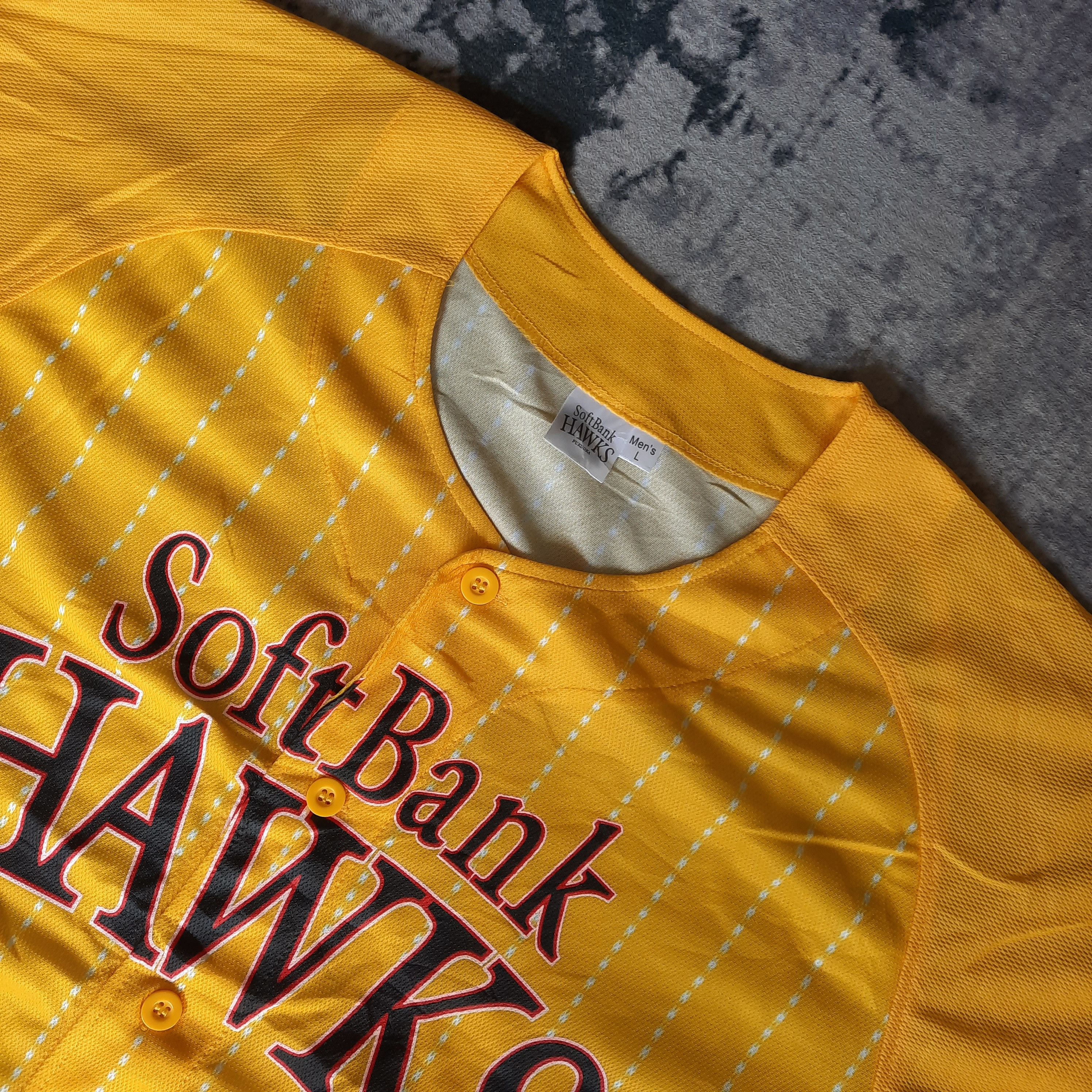 Japanese Brand 🔥NPB fukuoka softbank hawks baseball jersey Size US L / EU 52-54 / 3 - 2 Thumbnail