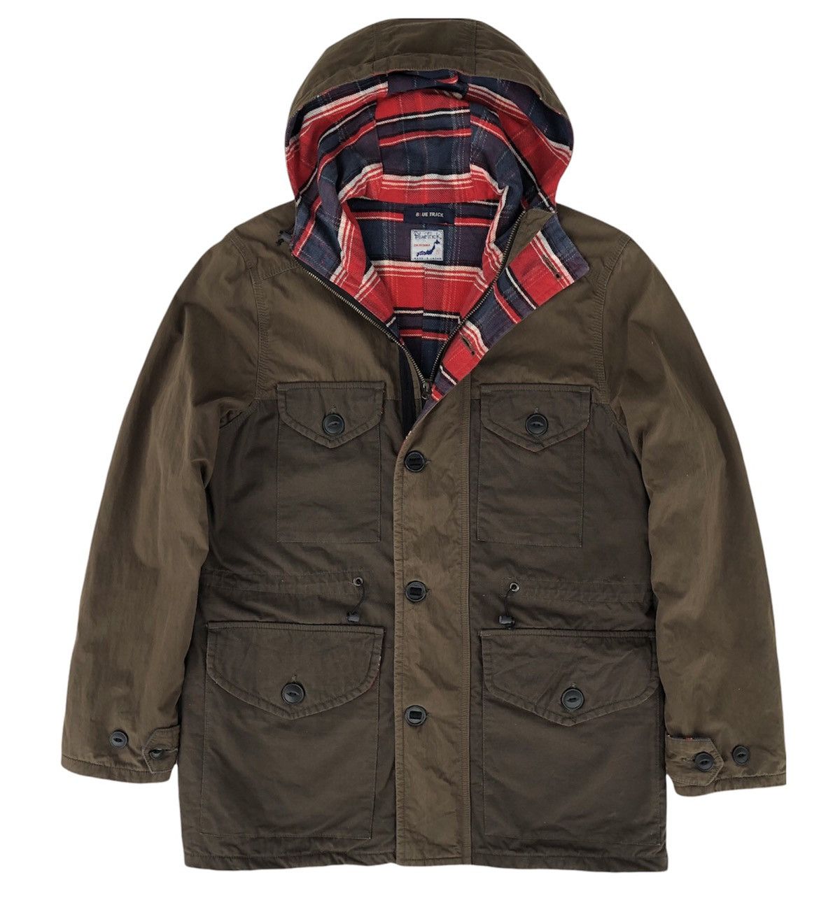 Japanese Brand 🔥Bluetrick Okayama japan M-65 jacket design plaid lined Size US M / EU 48-50 / 2 - 2 Thumbnail
