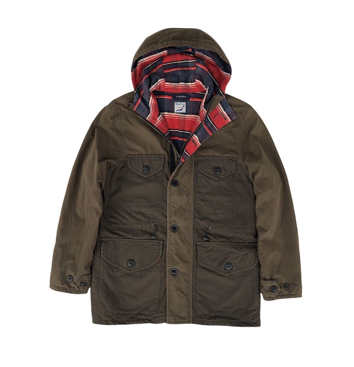 Japanese Brand 🔥Bluetrick Okayama japan M-65 jacket design plaid lined Size US M / EU 48-50 / 2 - 1 Thumbnail