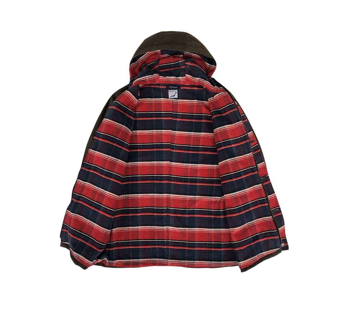 Japanese Brand 🔥Bluetrick Okayama japan M-65 jacket design plaid lined Size US M / EU 48-50 / 2 - 7 Thumbnail