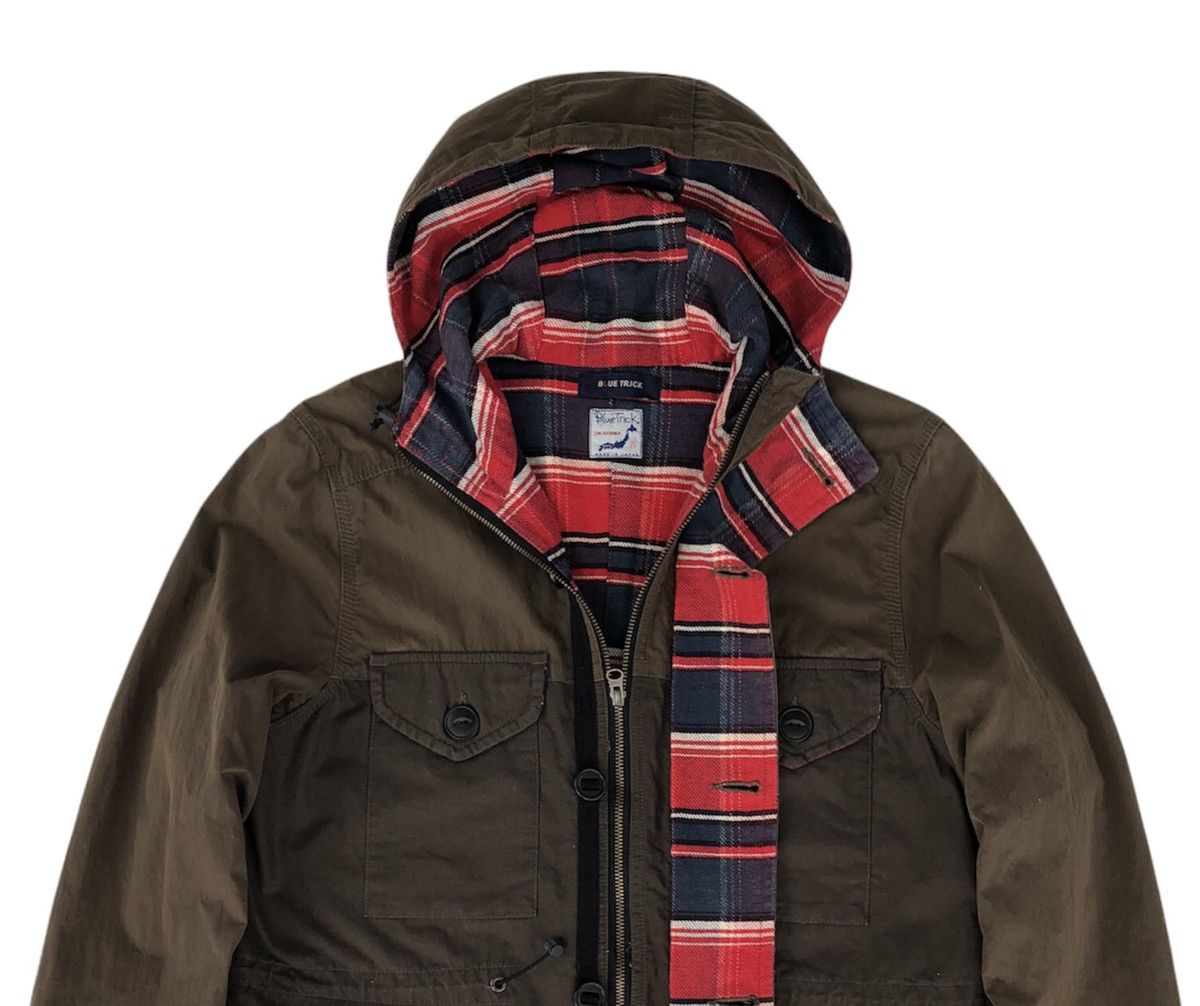 Japanese Brand 🔥Bluetrick Okayama japan M-65 jacket design plaid lined Size US M / EU 48-50 / 2 - 3 Thumbnail