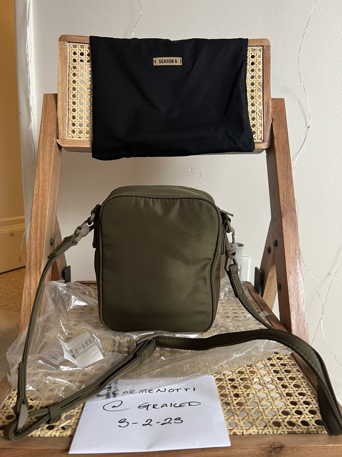 YEEZY Season 6 Crossbody and Gym Bag Black Taupe | Hypebae