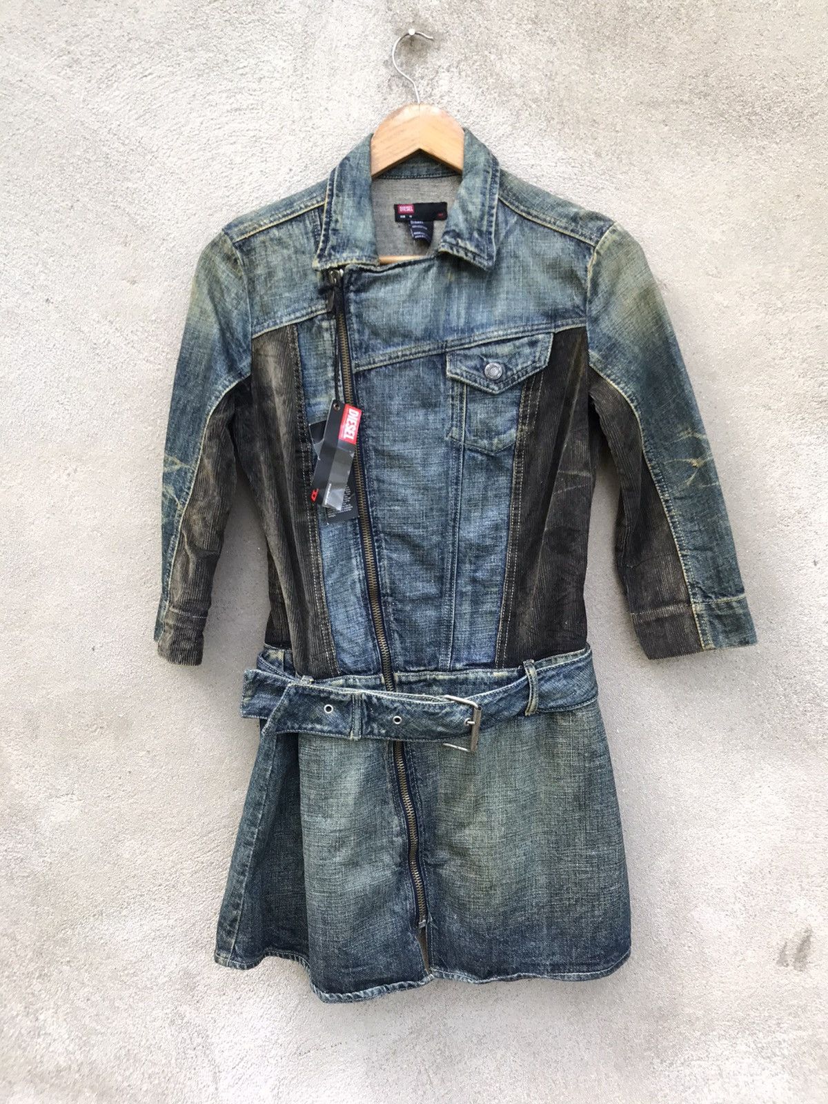 Diesel RARE DIESEL DRESS DENIM PATCHWORK STYLE 3/4 SLEEVE Size S / US 4 / IT 40 - 6 Thumbnail