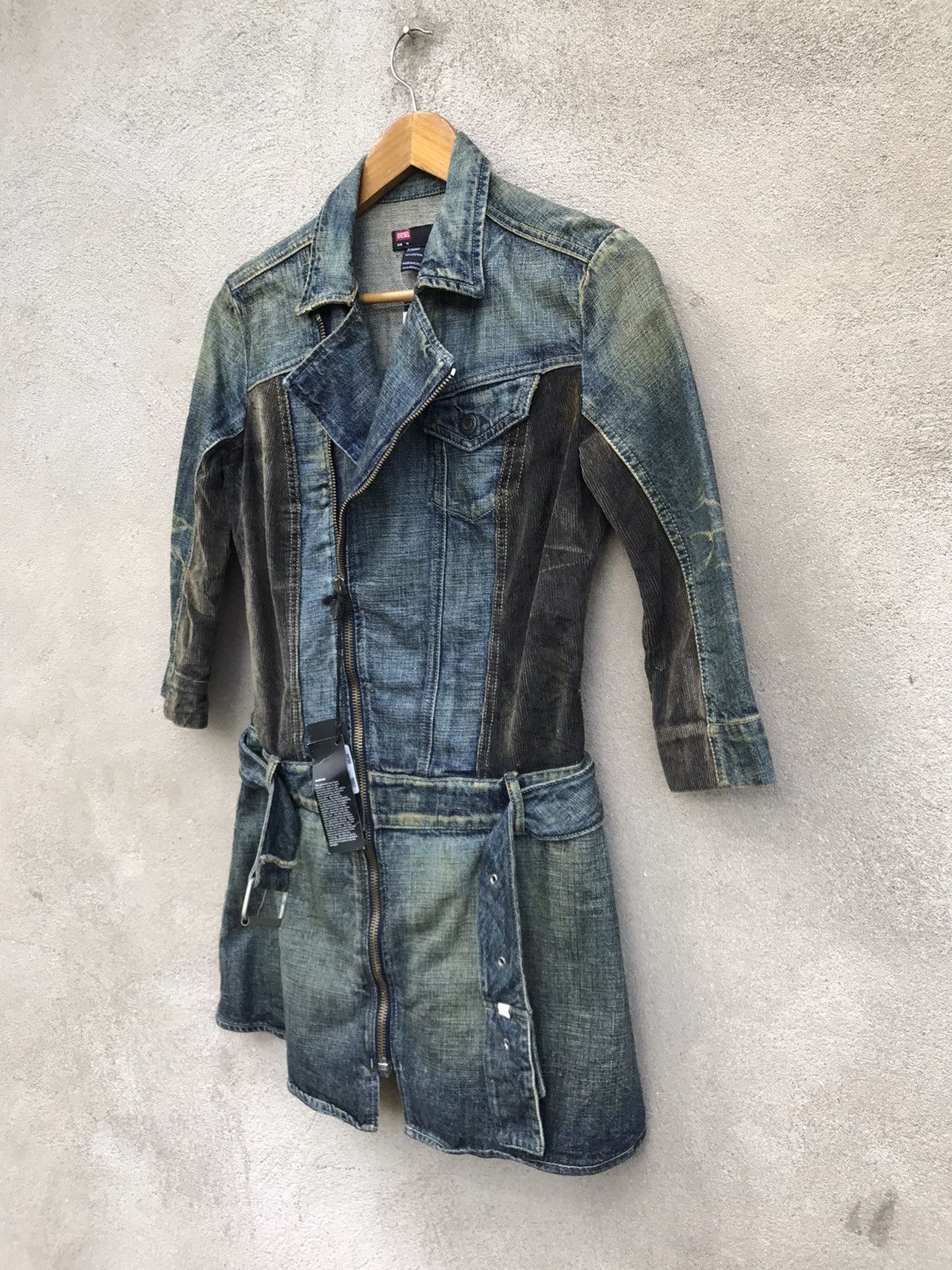 Diesel RARE DIESEL DRESS DENIM PATCHWORK STYLE 3/4 SLEEVE Size S / US 4 / IT 40 - 3 Thumbnail