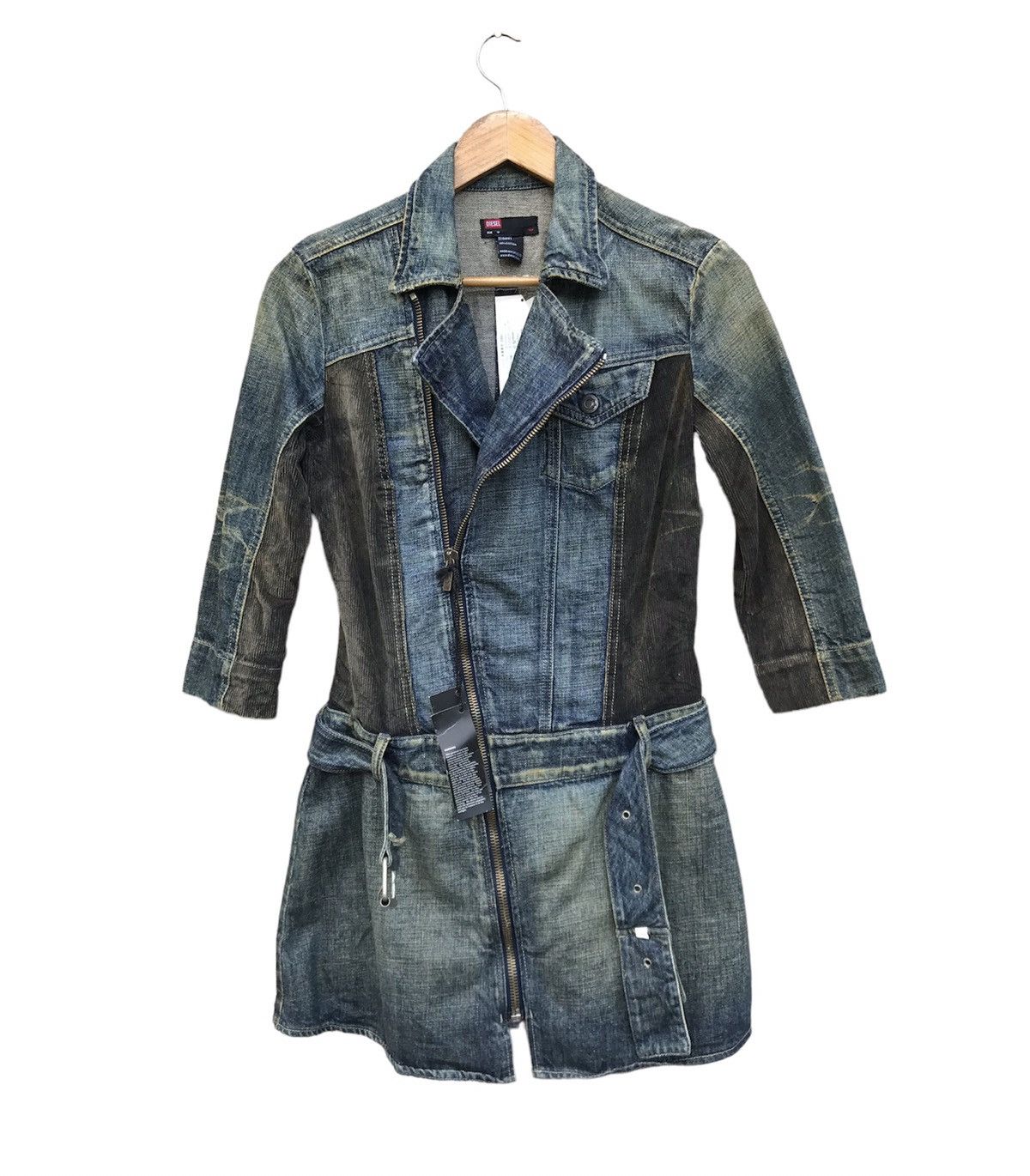 Diesel RARE DIESEL DRESS DENIM PATCHWORK STYLE 3/4 SLEEVE Size S / US 4 / IT 40 - 1 Thumbnail