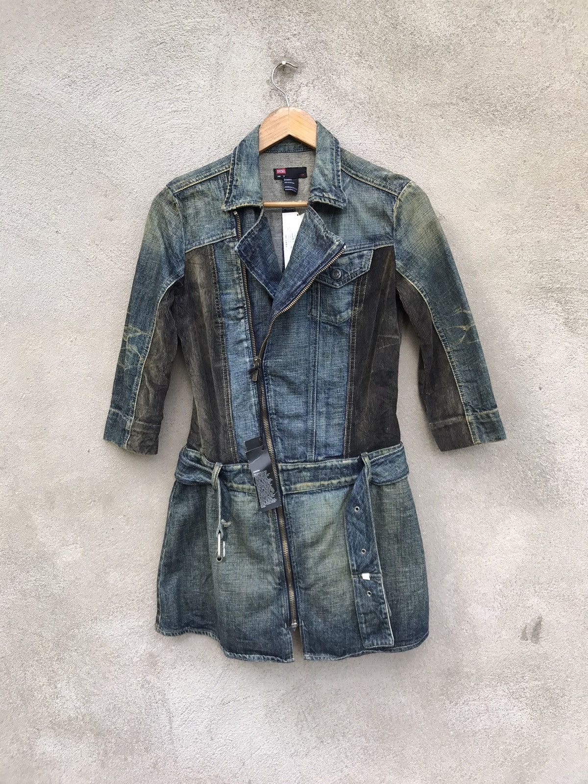 Diesel RARE DIESEL DRESS DENIM PATCHWORK STYLE 3/4 SLEEVE Size S / US 4 / IT 40 - 2 Thumbnail