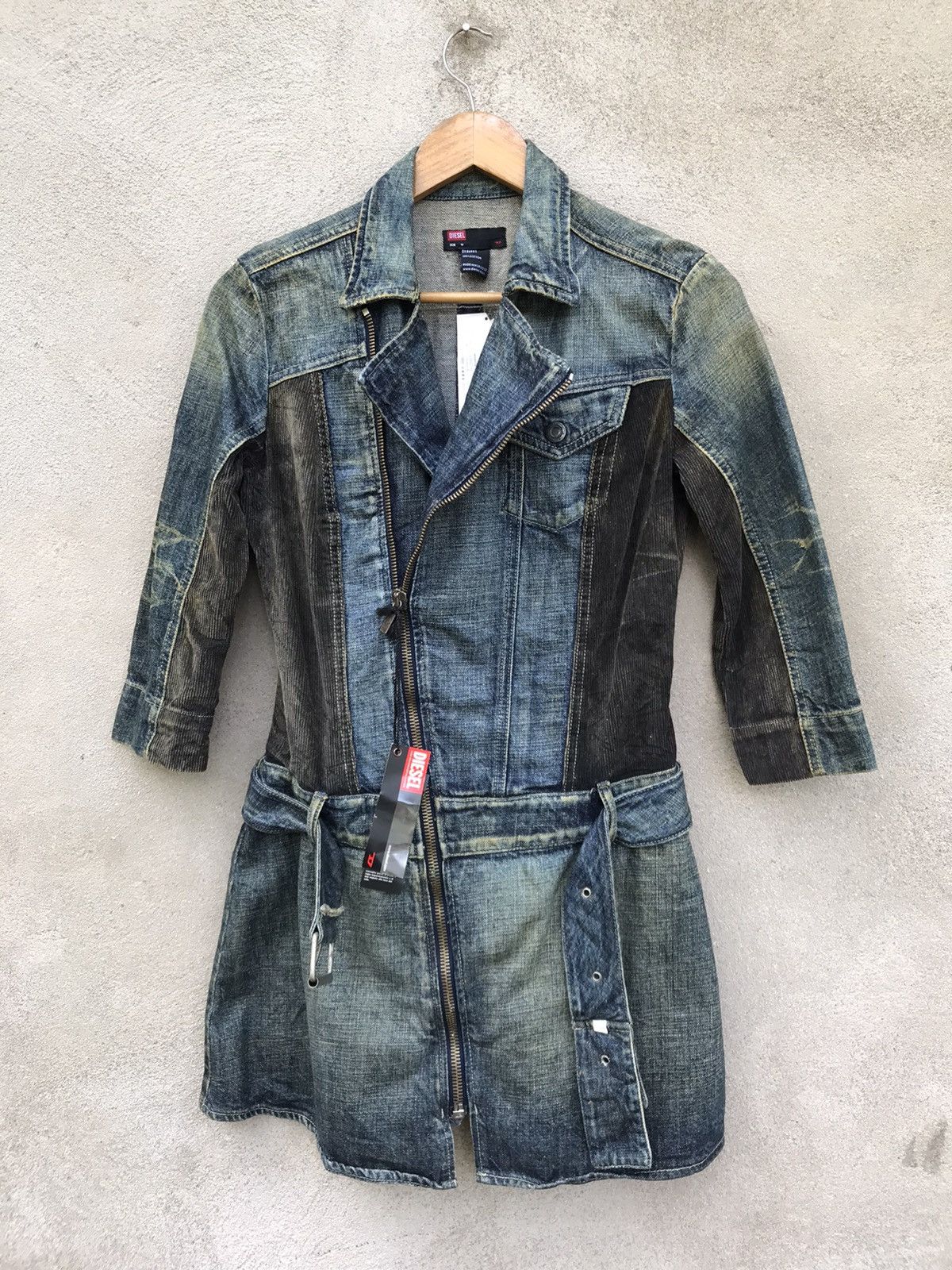 Diesel RARE DIESEL DRESS DENIM PATCHWORK STYLE 3/4 SLEEVE Size S / US 4 / IT 40 - 10 Thumbnail