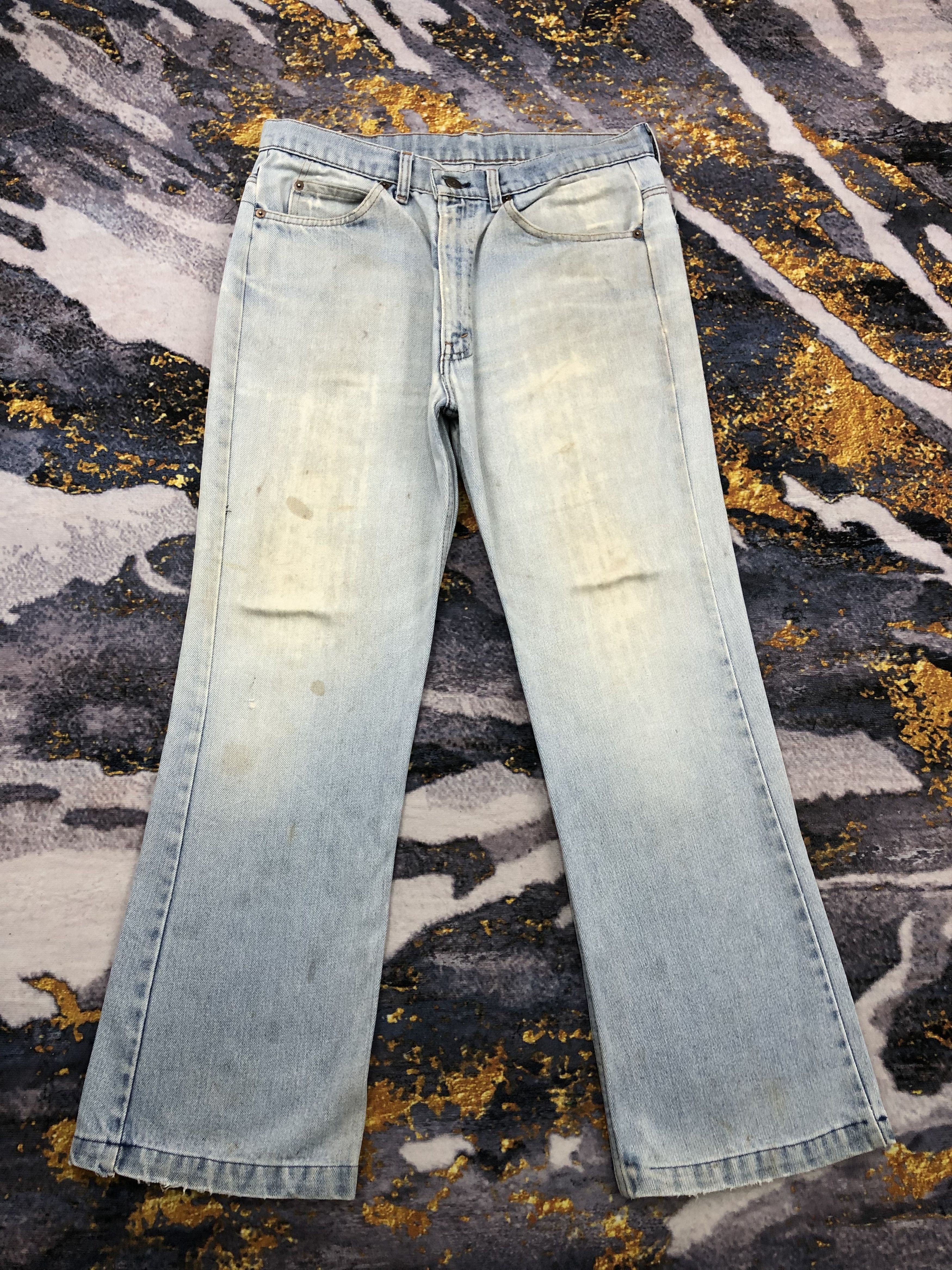 Levi's Vtg 80s Levis 517 Flared Bootcut Orange Tab Jeans DPP0187 Size US 34 / EU 50 - 1 Thumbnail
