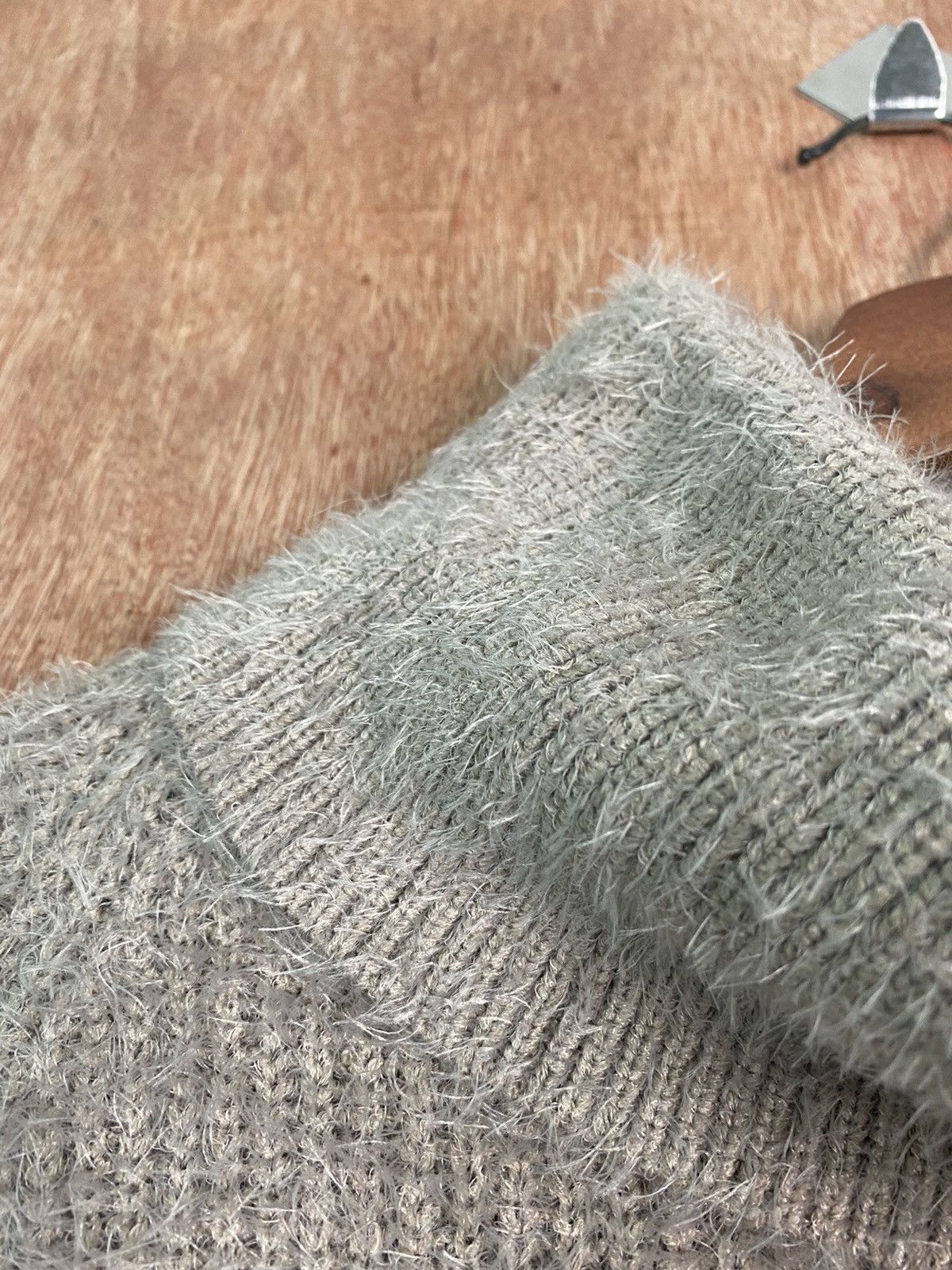 Homespun Knitwear × Japanese Brand DL Japanese Brand Grey Shag Shaggy Fur Mohair Knitwear #B635 Size M / US 6-8 / IT 42-44 - 4 Thumbnail
