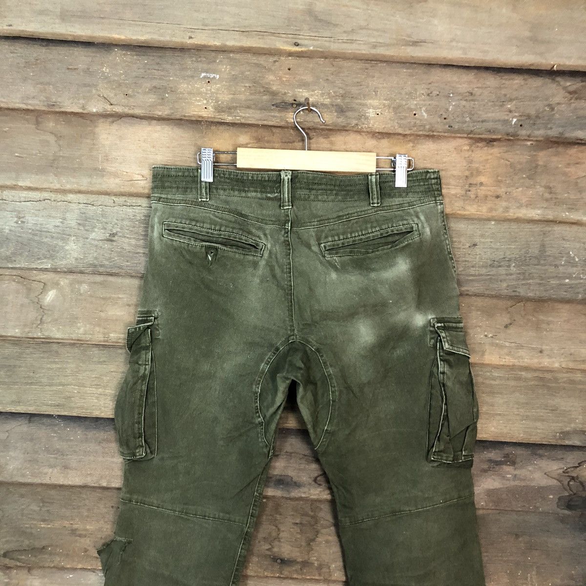 Japanese Brand DL Geride multipocket distressed green cargo pants #5366 Size US 32 / EU 48 - 12 Thumbnail
