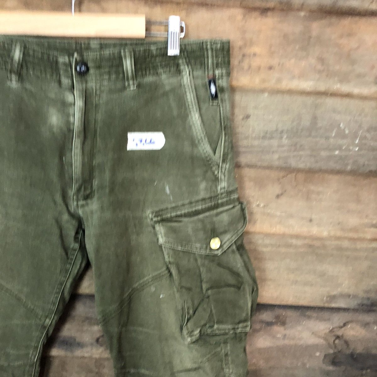 Japanese Brand DL Geride multipocket distressed green cargo pants #5366 Size US 32 / EU 48 - 5 Thumbnail