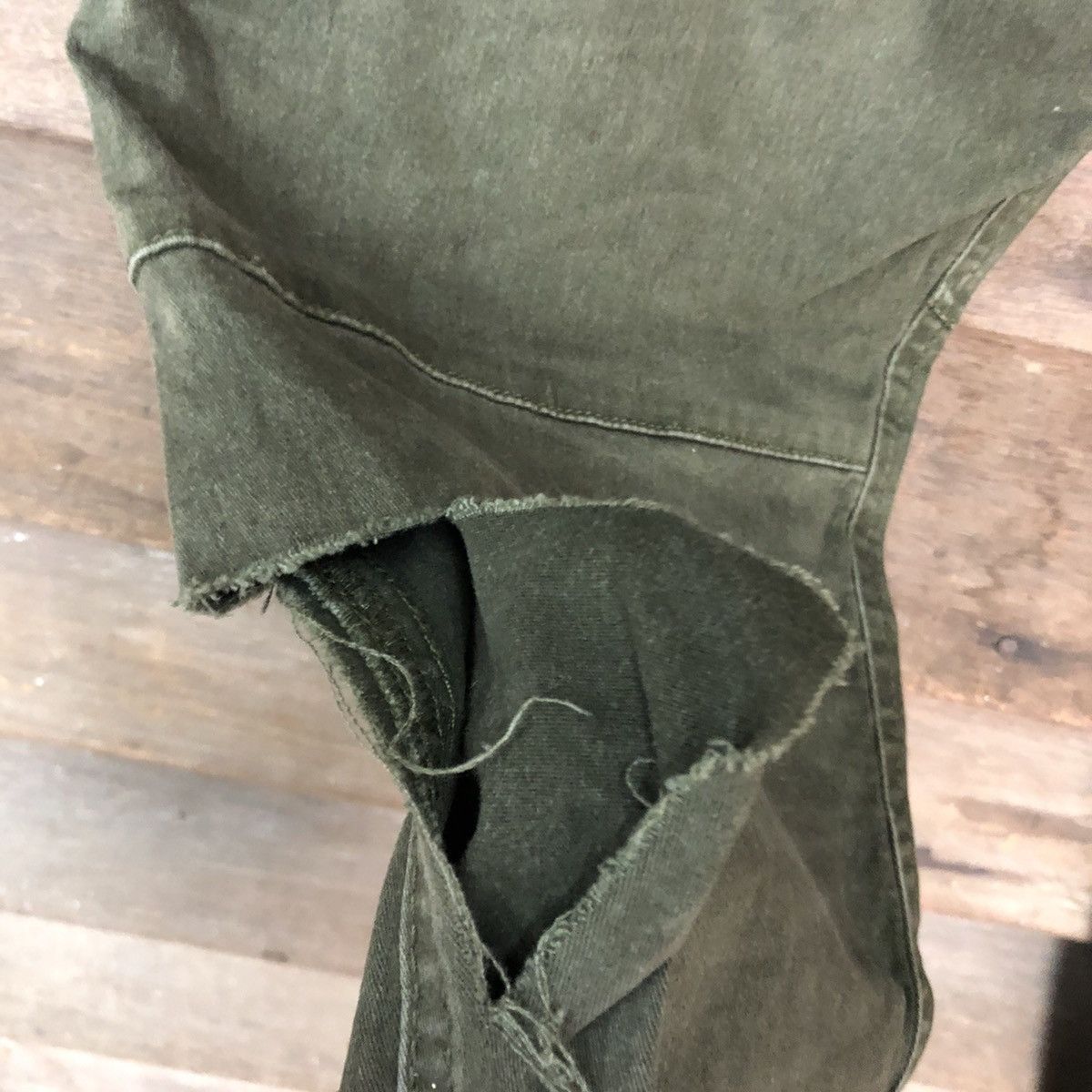 Japanese Brand DL Geride multipocket distressed green cargo pants #5366 Size US 32 / EU 48 - 14 Thumbnail