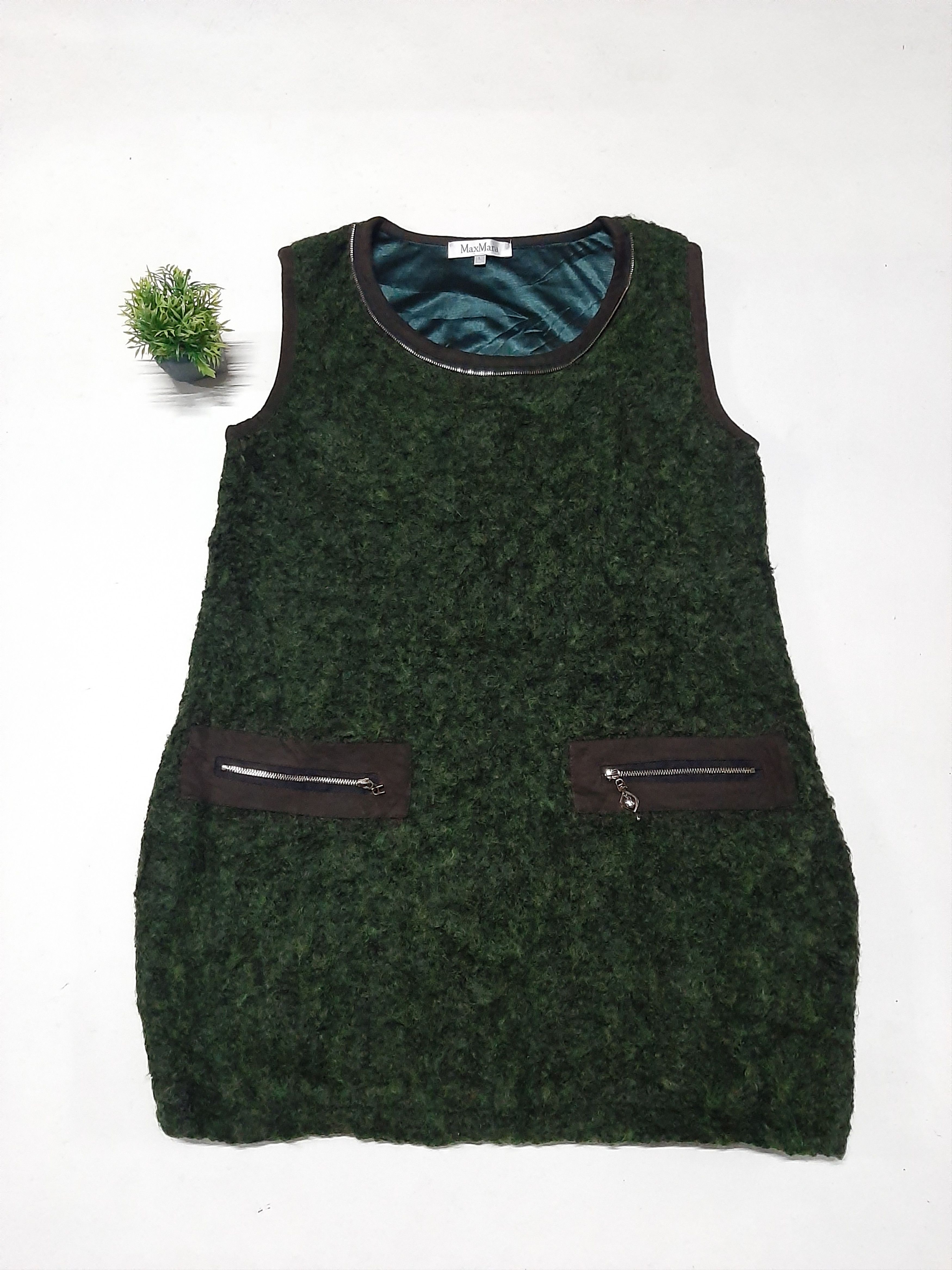Designer × Max Mara VINTAGE MAX MARA BLEND WOOL SLEEVE LESS Size L / US 10 / IT 46 - 1 Thumbnail