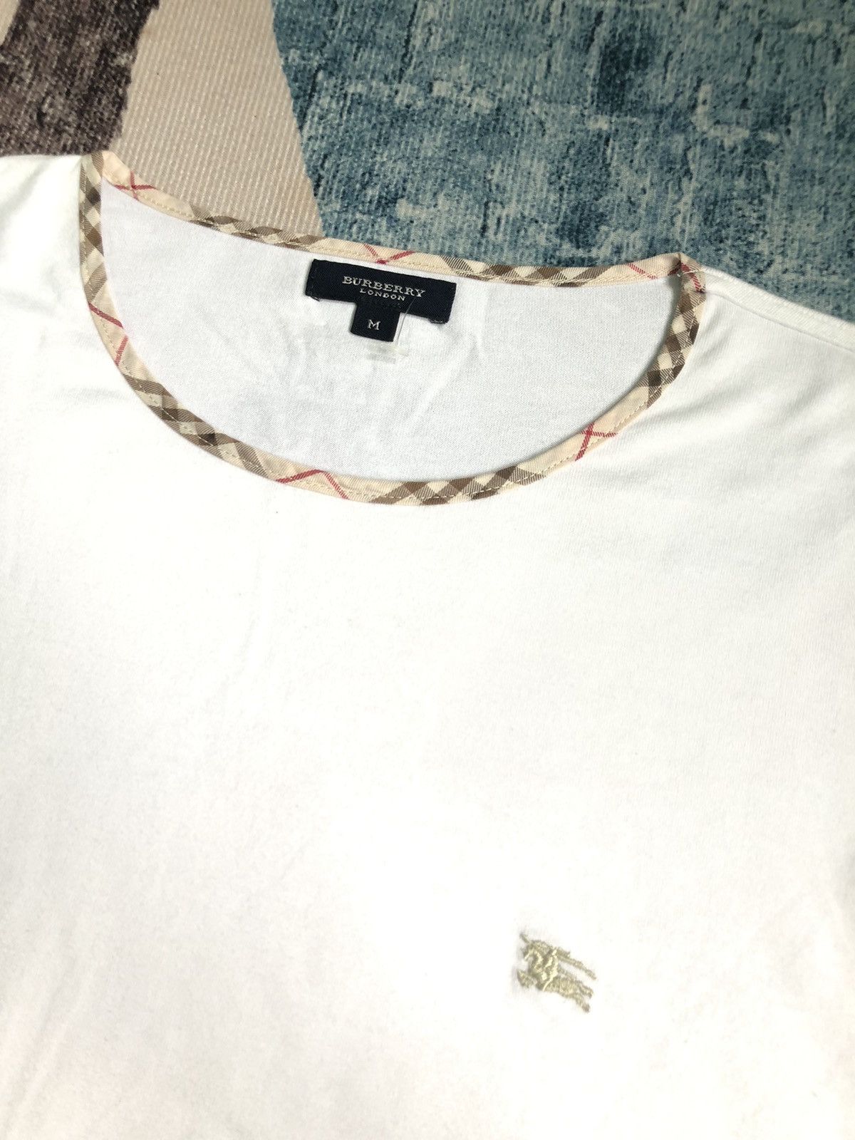 Burberry × Vintage VINTAGE BURBERRY NOVA CHECK ROUND NECK SMALL LOGO SHIRT Size US S / EU 44-46 / 1 - 2 Thumbnail