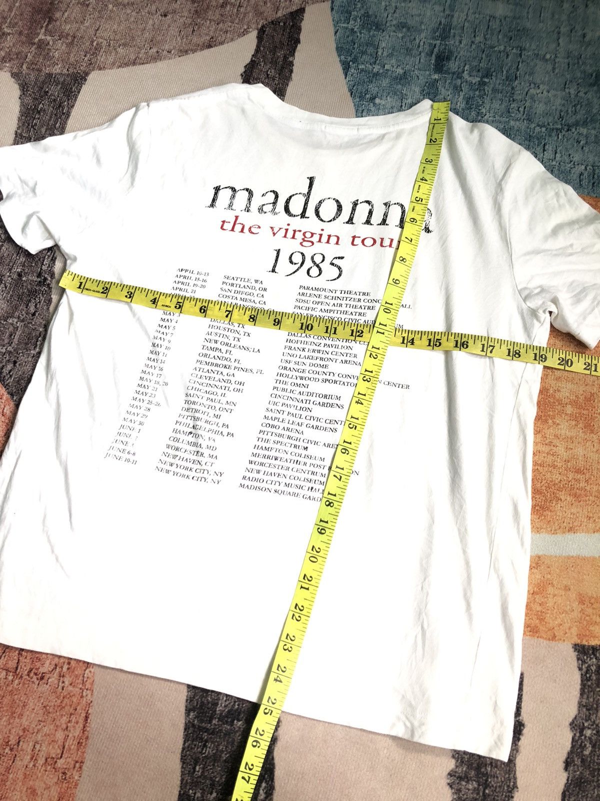 Band Tees MADONNA THE VIRGIN TOUR 1985 REPRO SHIRT Size US S / EU 44-46 / 1 - 5 Thumbnail