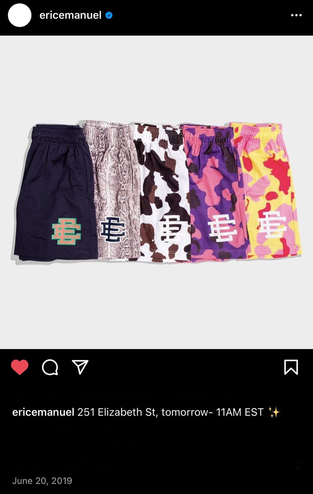 Eric Emanuel RARE OG 2019 Eric Emanuel Snakeskin Shorts Medium Size US 32 / EU 48 - 16 Thumbnail