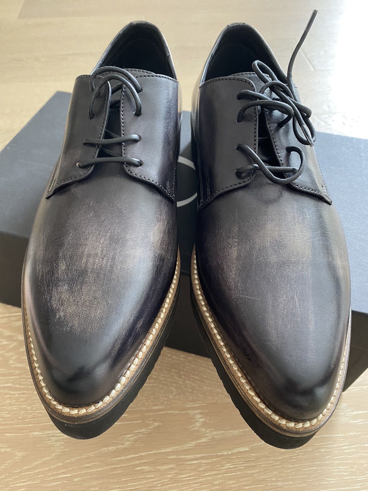 Alexander McQueen BNIB ALEXANDER MCQUEEN MCQ Leather Black Shoes Size US 8 / EU 41 - 7 Thumbnail