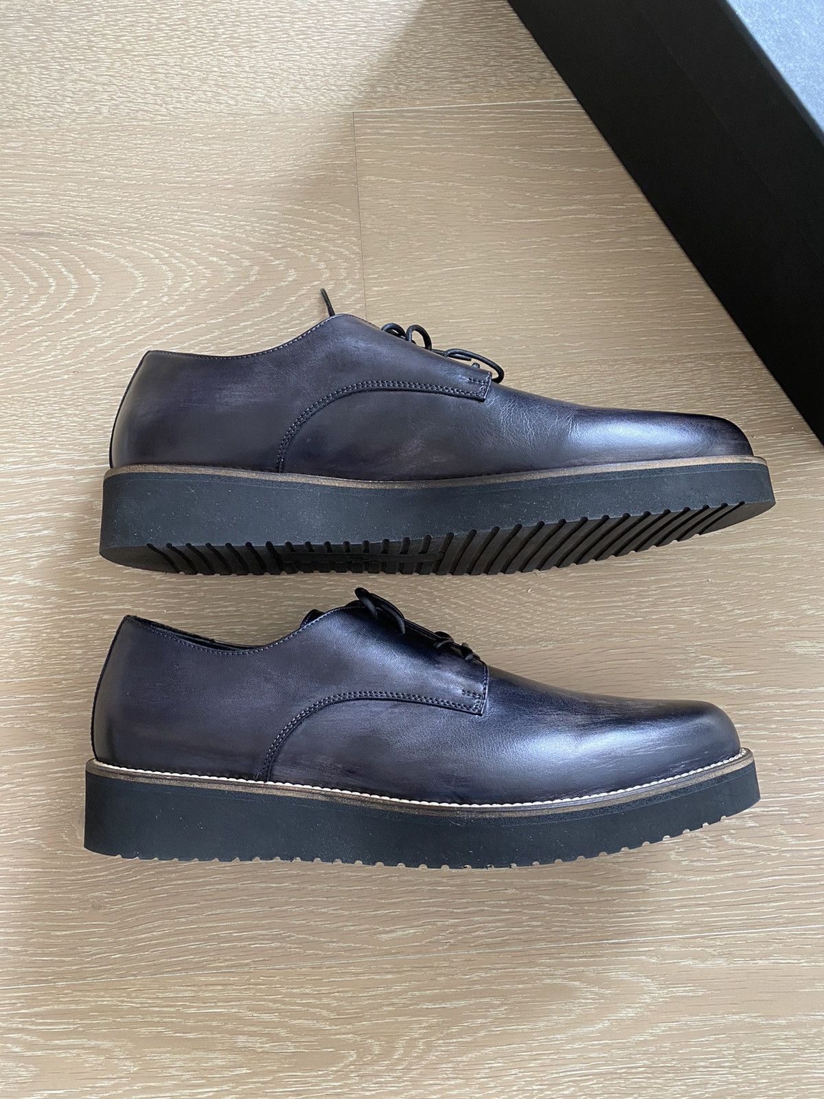 Alexander McQueen BNIB ALEXANDER MCQUEEN MCQ Leather Black Shoes Size US 8 / EU 41 - 4 Thumbnail