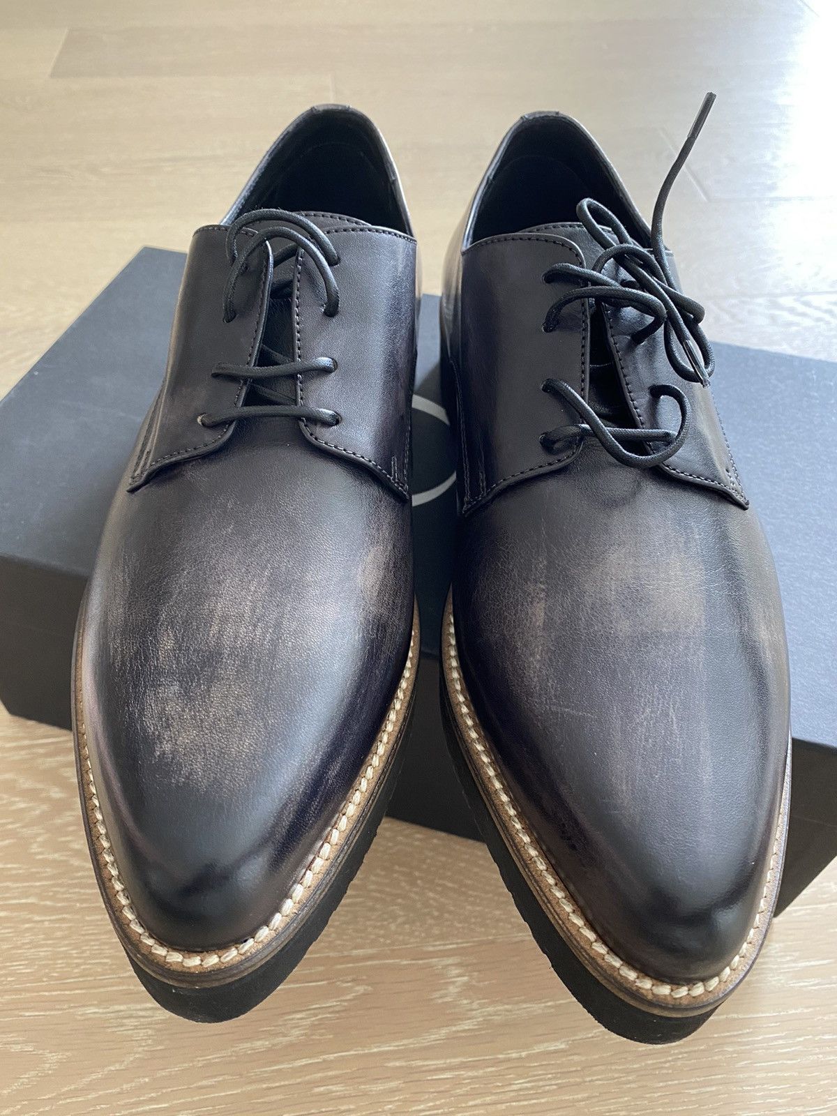 Alexander McQueen BNIB ALEXANDER MCQUEEN MCQ Leather Black Shoes Size US 8 / EU 41 - 18 Thumbnail