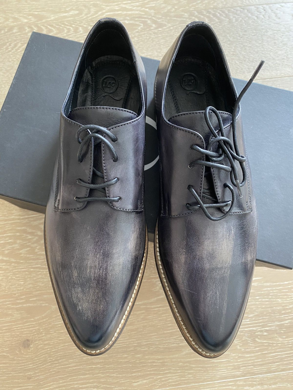 Alexander McQueen BNIB ALEXANDER MCQUEEN MCQ Leather Black Shoes Size US 8 / EU 41 - 6 Thumbnail