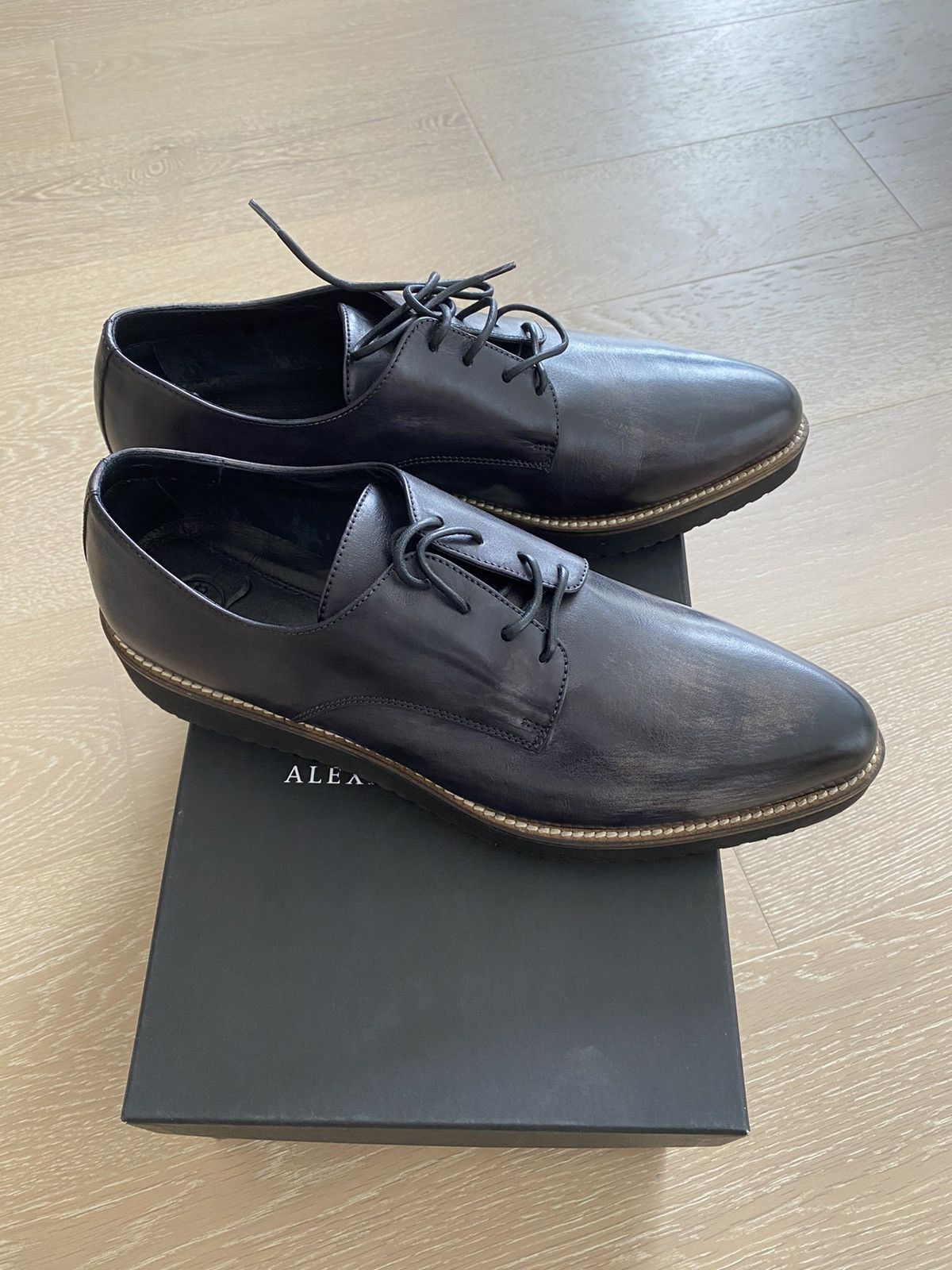 Alexander McQueen BNIB ALEXANDER MCQUEEN MCQ Leather Black Shoes Size US 8 / EU 41 - 2 Thumbnail