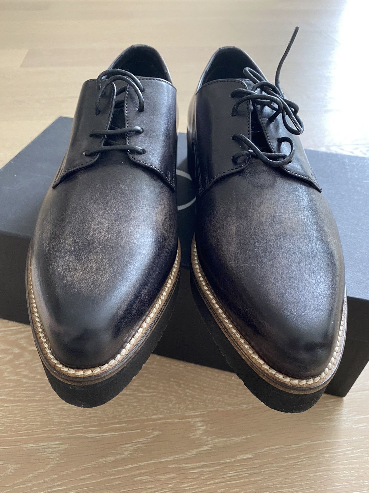 Alexander McQueen BNIB ALEXANDER MCQUEEN MCQ Leather Black Shoes Size US 8 / EU 41 - 5 Thumbnail