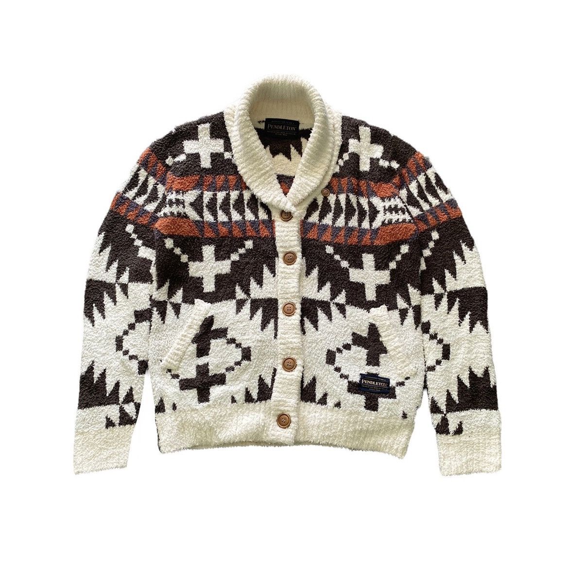 Pendleton 🧶PENDLETON🧶 NAVAJO AZTEC DESIGN KNIT FLEECE JACKET Size US S / EU 44-46 / 1 - 8 Thumbnail