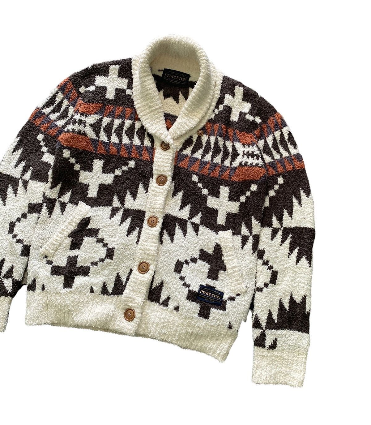 Pendleton 🧶PENDLETON🧶 NAVAJO AZTEC DESIGN KNIT FLEECE JACKET Size US S / EU 44-46 / 1 - 6 Thumbnail