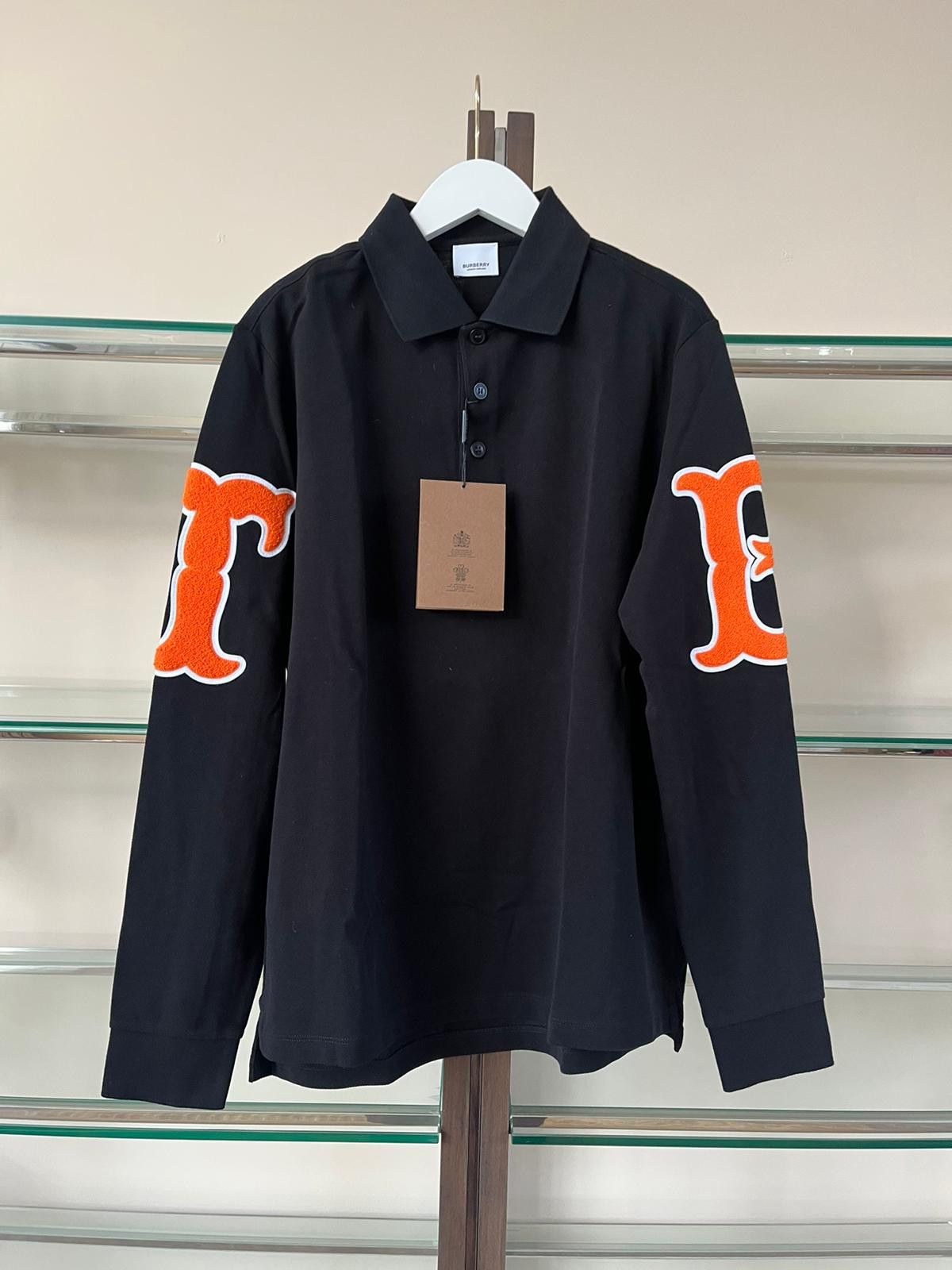 Burberry Caden LS TB Logo Polo in Black Size US M / EU 48-50 / 2 - 1 Thumbnail