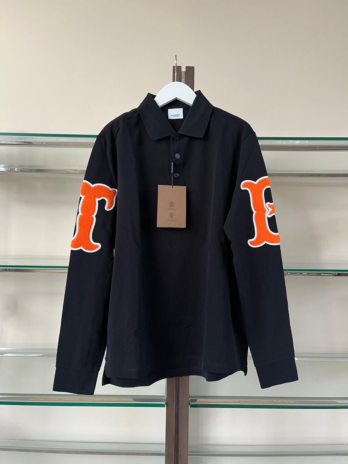 Burberry Caden LS TB Logo Polo in Black Size US M / EU 48-50 / 2 - 2 Thumbnail